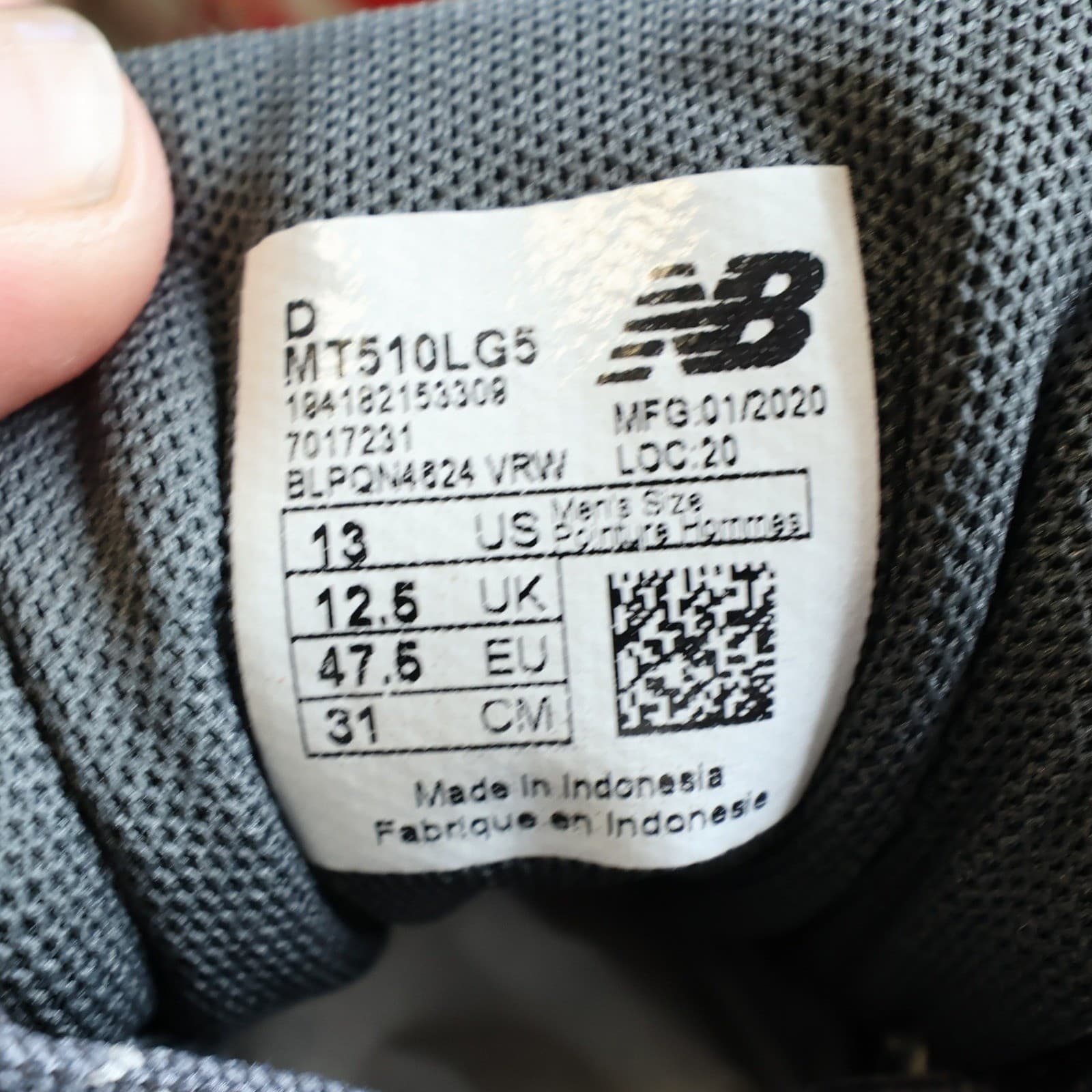 New Balance 510v5 Trail Running Shoes Mens 13 Gray Blue Orange MT510LG5 Athletic - Thumbnail 6
