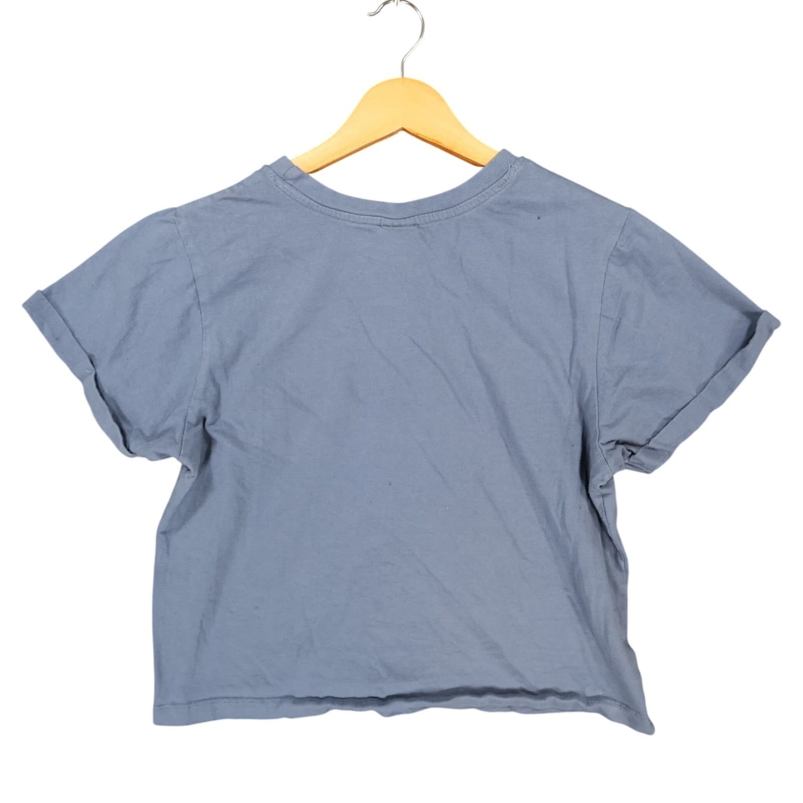 Attitude Not Included T Shirt Women XS Blue Excellent California Graphic Crop - Thumbnail 2