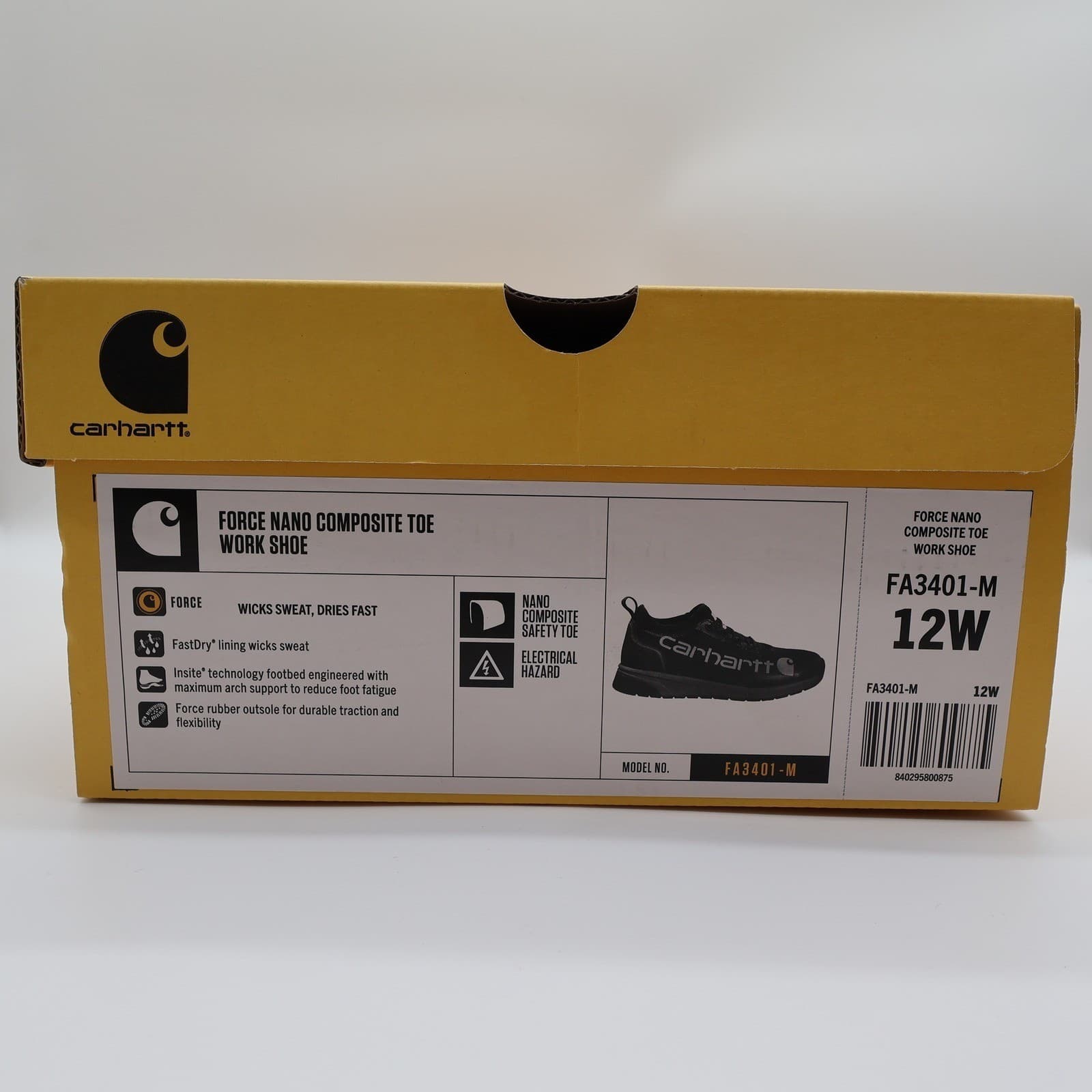 Carhartt Force Nano Composite Toe Work Shoe Mens 12W FA3401-M Safety Sneaker - Thumbnail 7