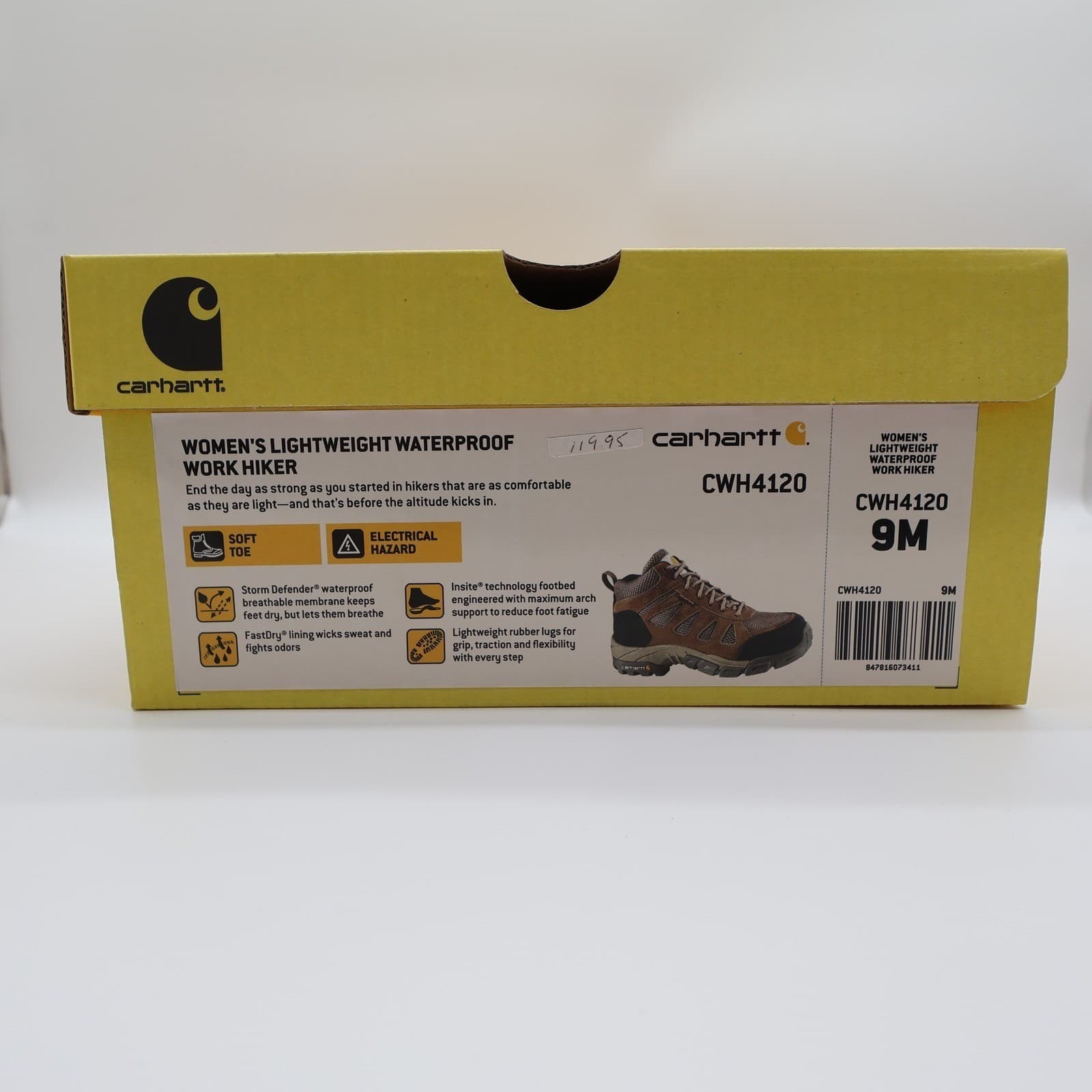 Carhartt Work Hiker Womens 9M Brown Suede Waterproof CWH4120 Soft Toe Boots - Thumbnail 6
