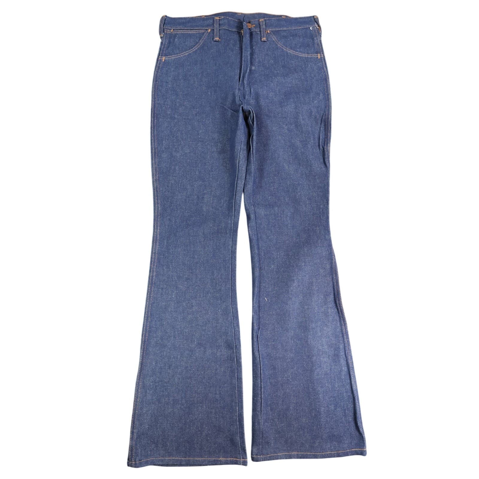Maverick Jeans Mens 33x34 Blue Cotton Vintage 70s Flare Leg New Old Stock USA - Thumbnail 2