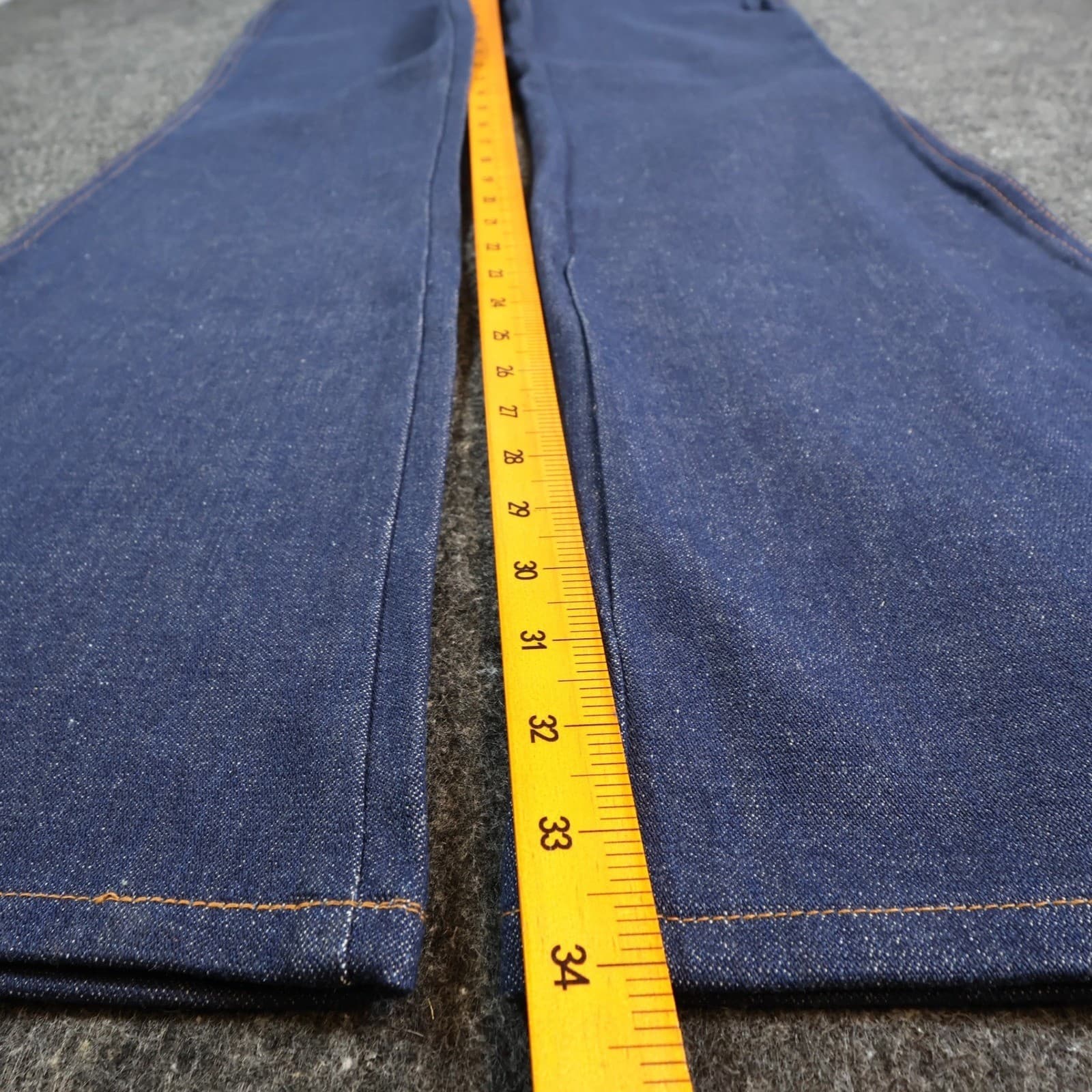 Maverick Jeans Mens 33x34 Blue Cotton Vintage 70s Flare Leg New Old Stock USA - Thumbnail 4