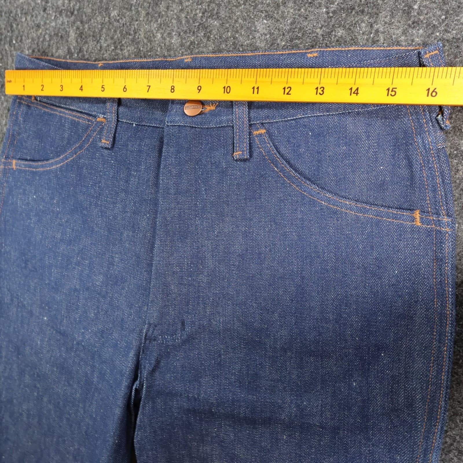Maverick Jeans Mens 33x34 Blue Cotton Flare Full Cut Vintage 70s 80s NOS USA - Thumbnail 5