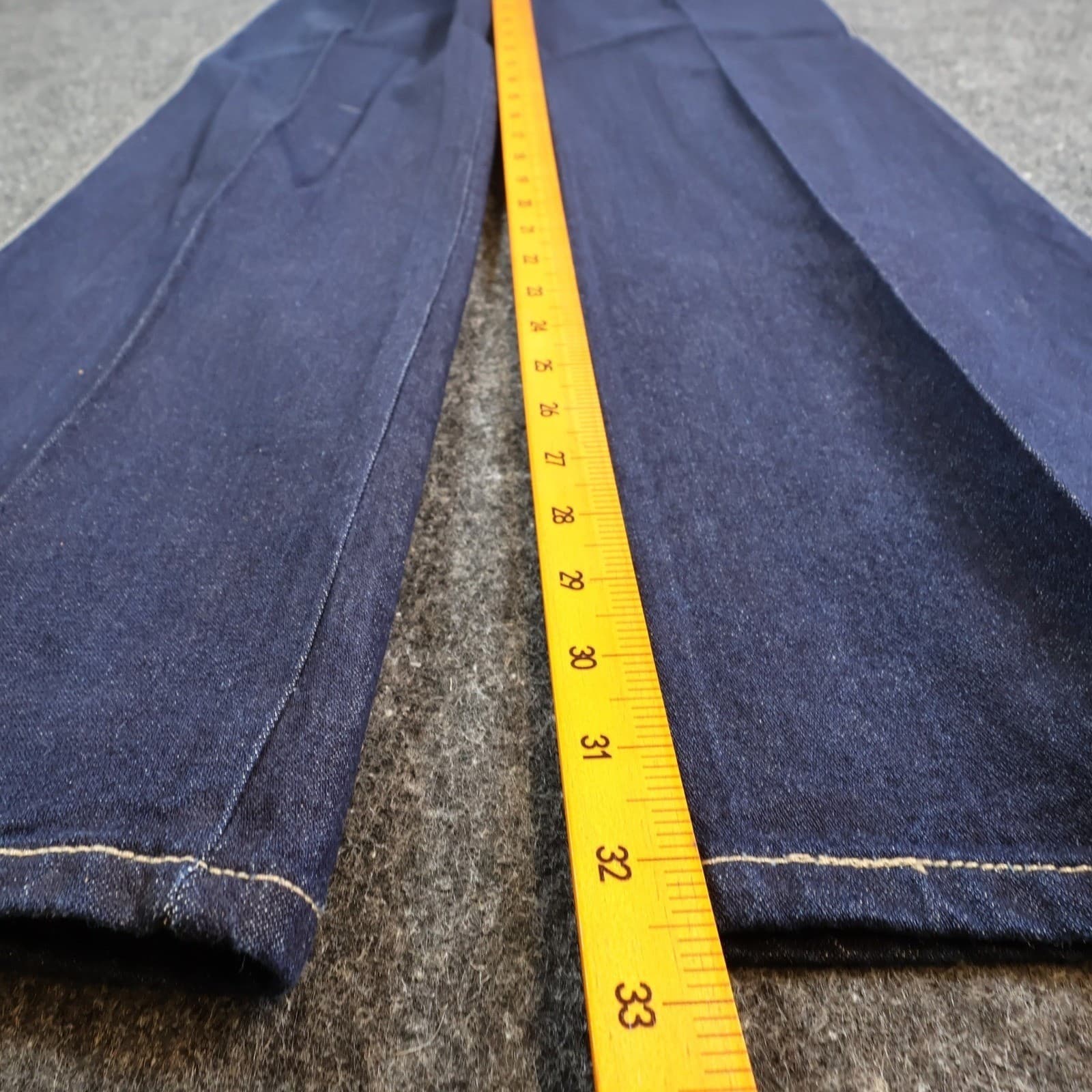 Rigolletto Jeans Mens 33x33 Blue Cotton Straight Vintage 70s 80s New Old Stock - Thumbnail 4