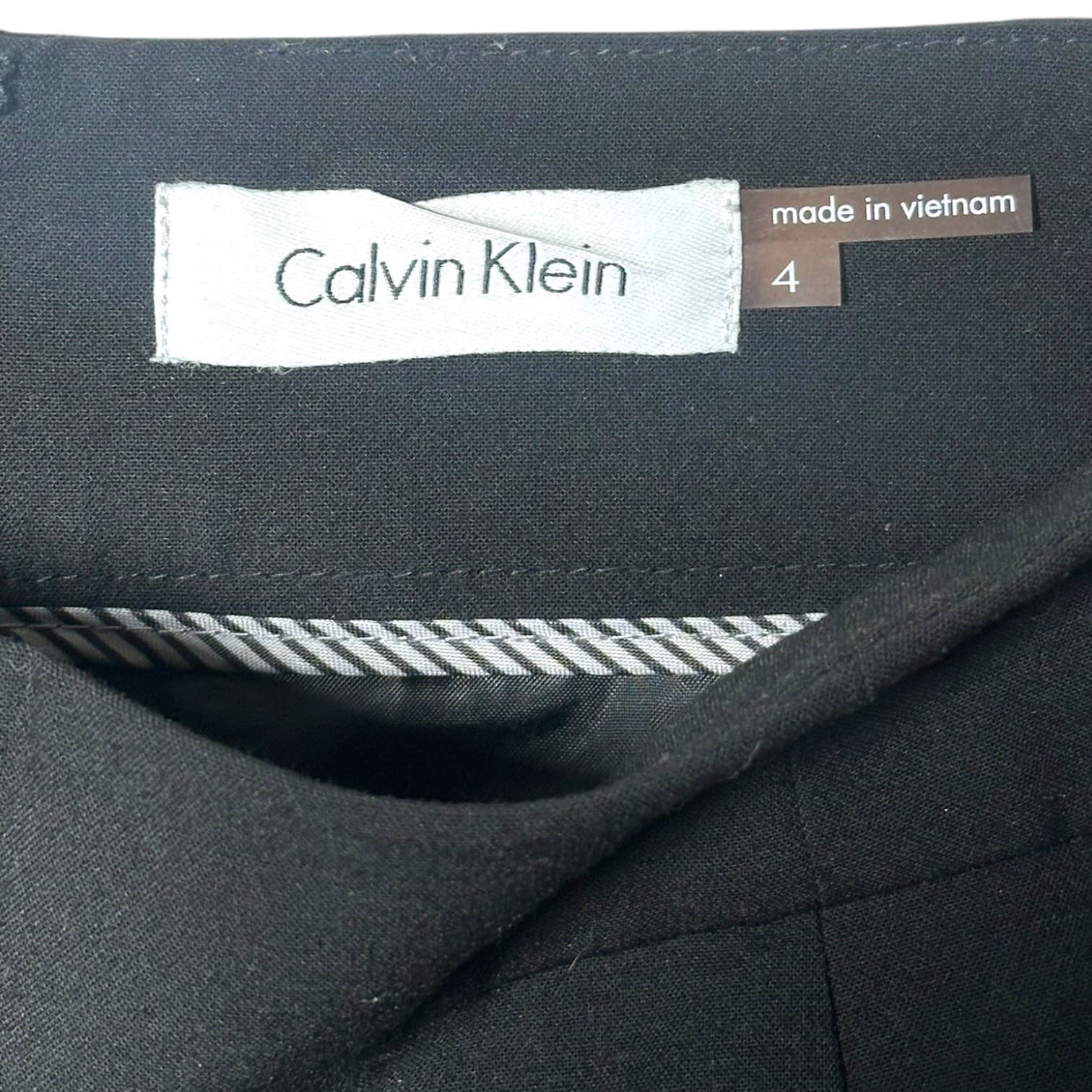 Calvin Klein Black Pencil Skirt Business Career Office Size 4 - Thumbnail 5