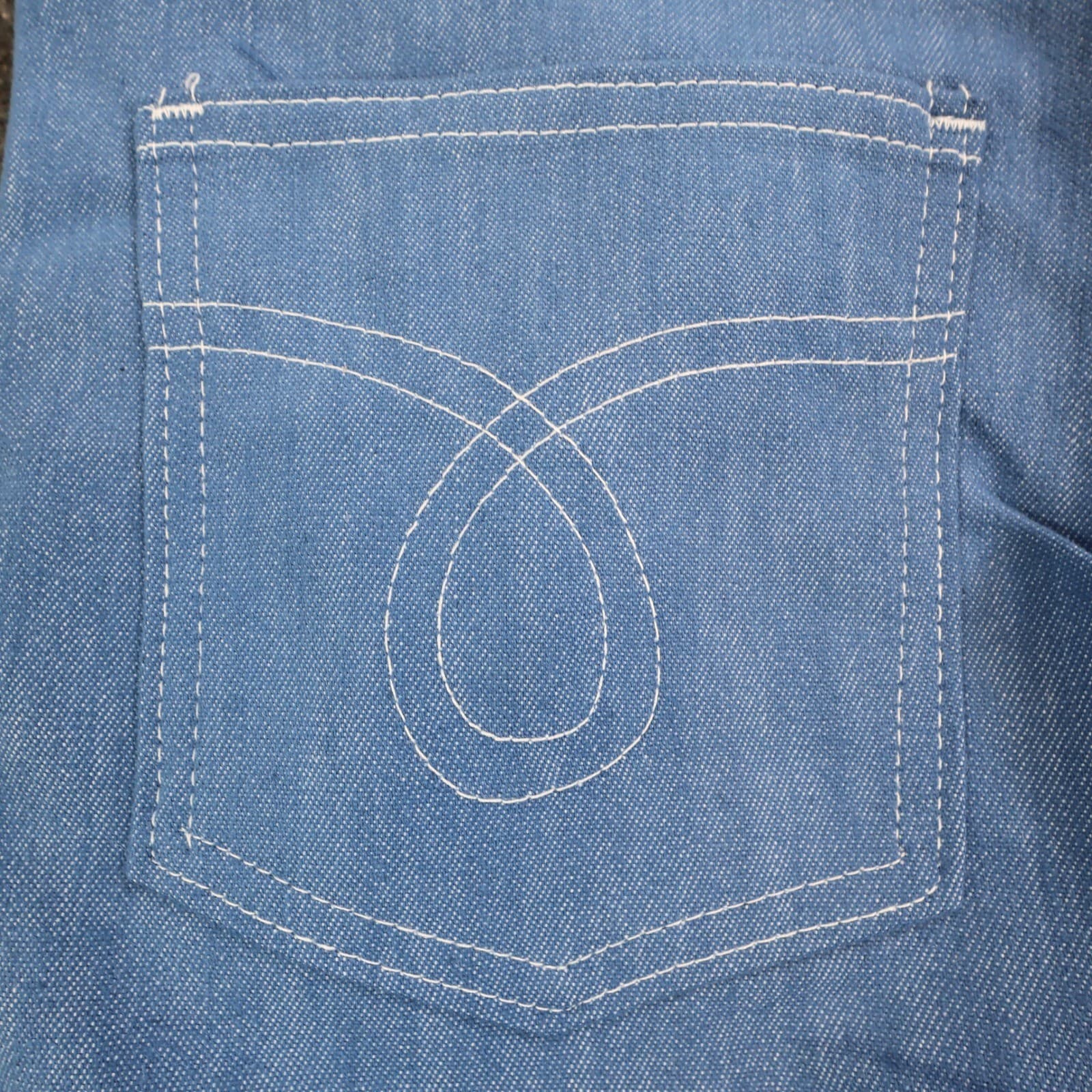Key Jeans Boot Cut Stretch Denim Pants Mens 32 Blue Cotton Poly Vintage 70s 80s - Thumbnail 11