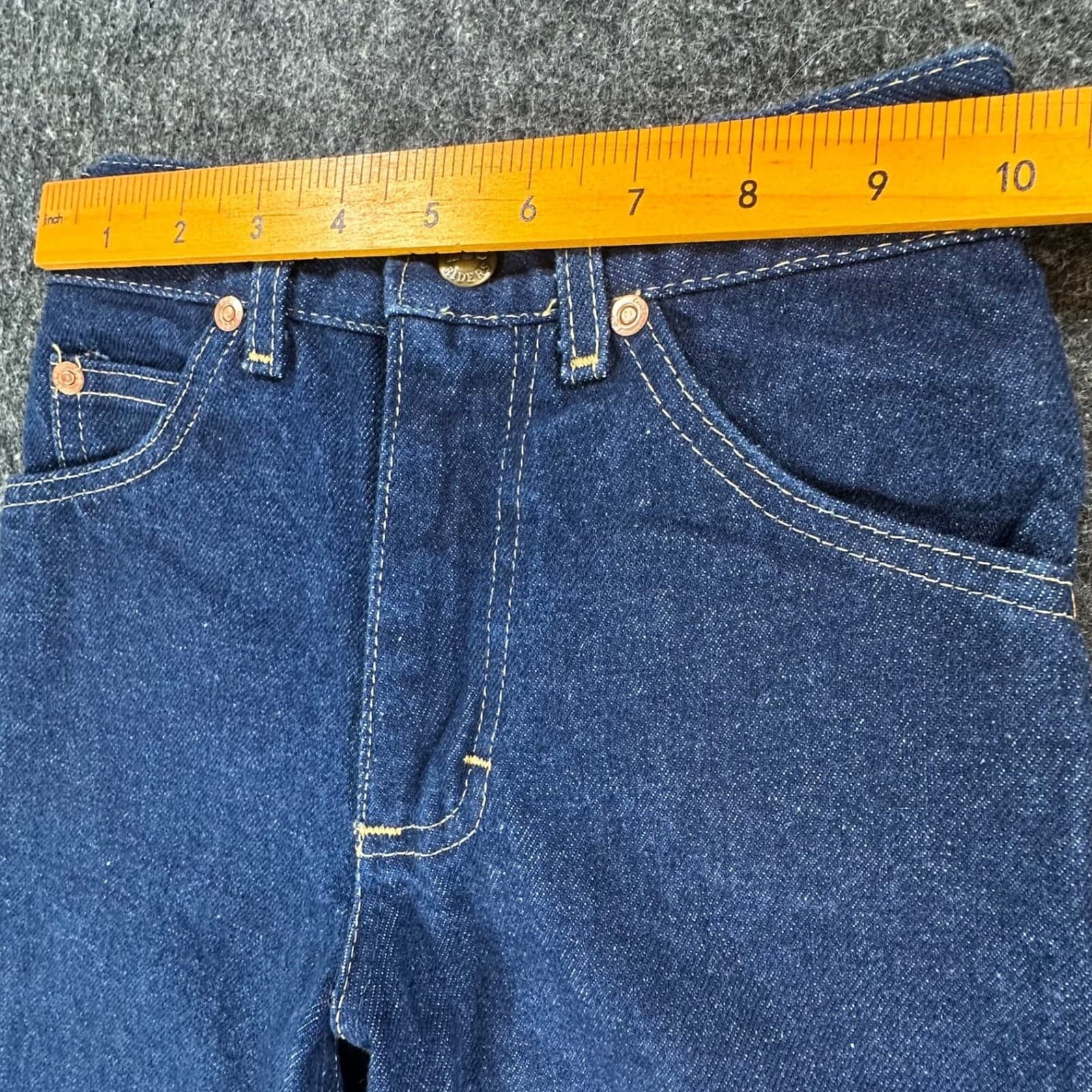 Lee Straight Leg Jeans Boys 9 Slim Blue Denim Vintage 80s 90s Made in USA NOS - Thumbnail 6