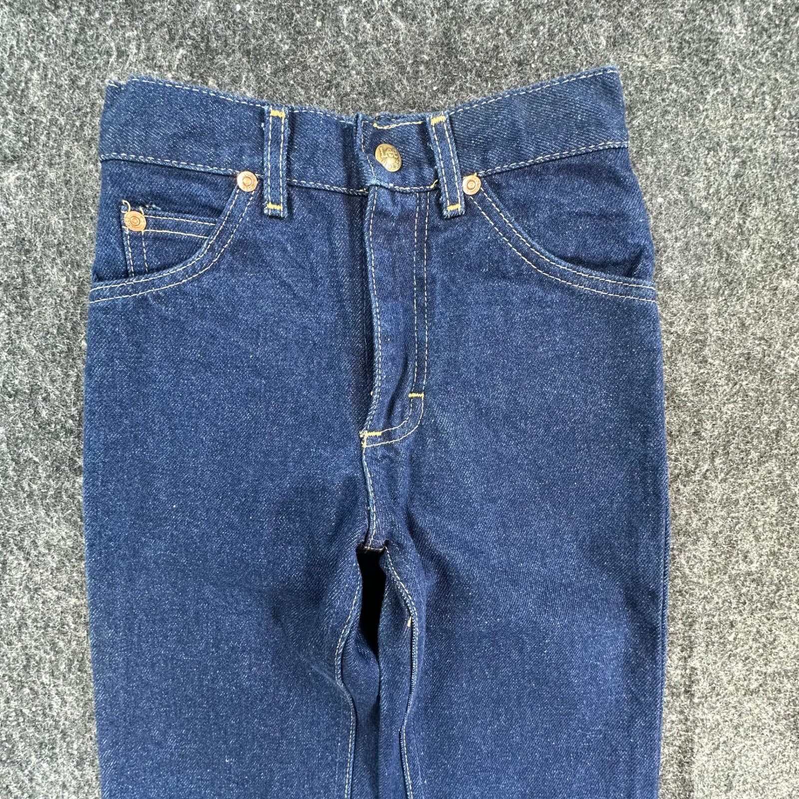Lee Straight Leg Jeans Boys 9 Slim Blue Denim Vintage 80s 90s Made in USA NOS - Thumbnail 10