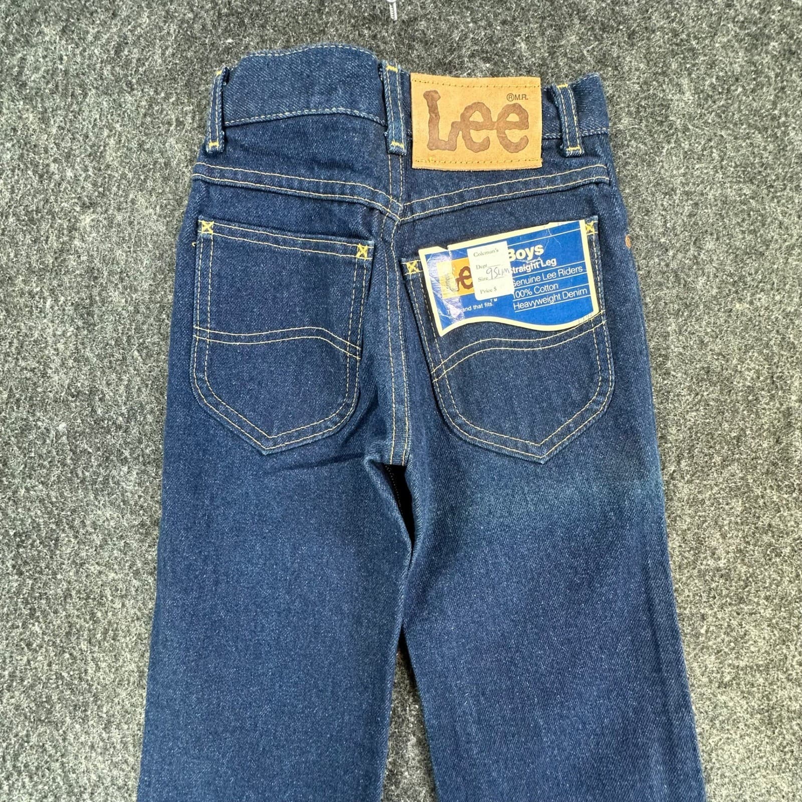 Lee Straight Leg Jeans Boys 9 Slim Blue Denim Vintage 80s 90s Made in USA NOS - Thumbnail 11