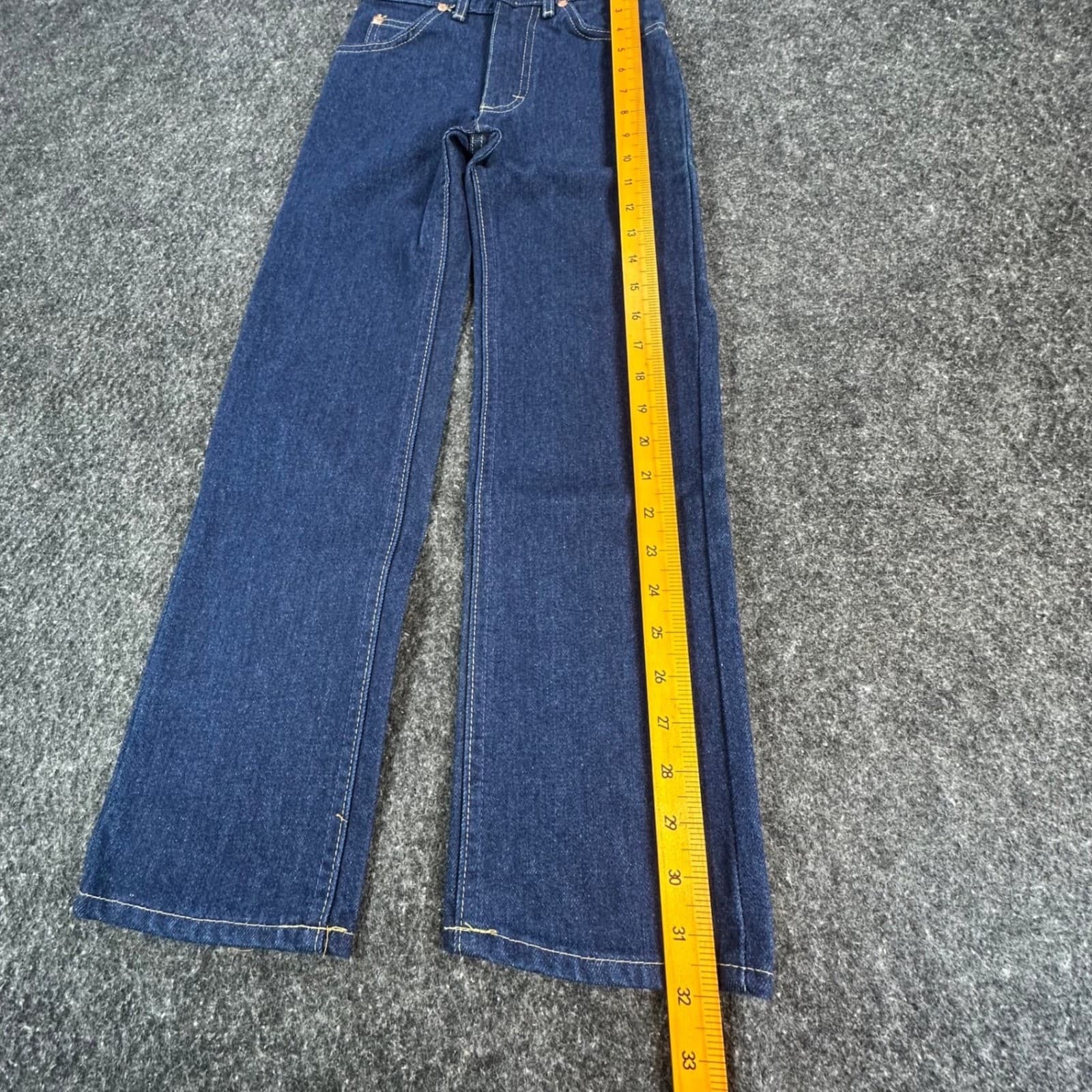 Lee Straight Leg Jeans Boys Size 6 Blue Cotton Vintage 80s NOS Genuine Riders - Thumbnail 3