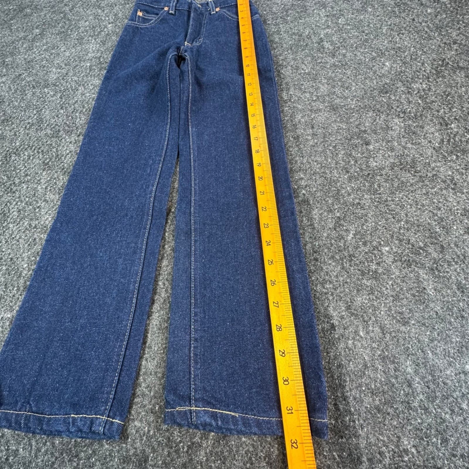Lee Straight Leg Jeans Boys 9 Slim Blue Denim Vintage 80s 90s Made in USA NOS - Thumbnail 3