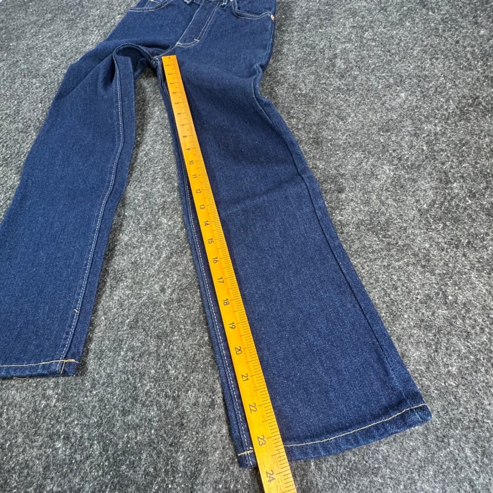 Lee Straight Leg Jeans Boys Size 6 Blue Cotton Vintage 80s NOS Genuine Riders - Thumbnail 4