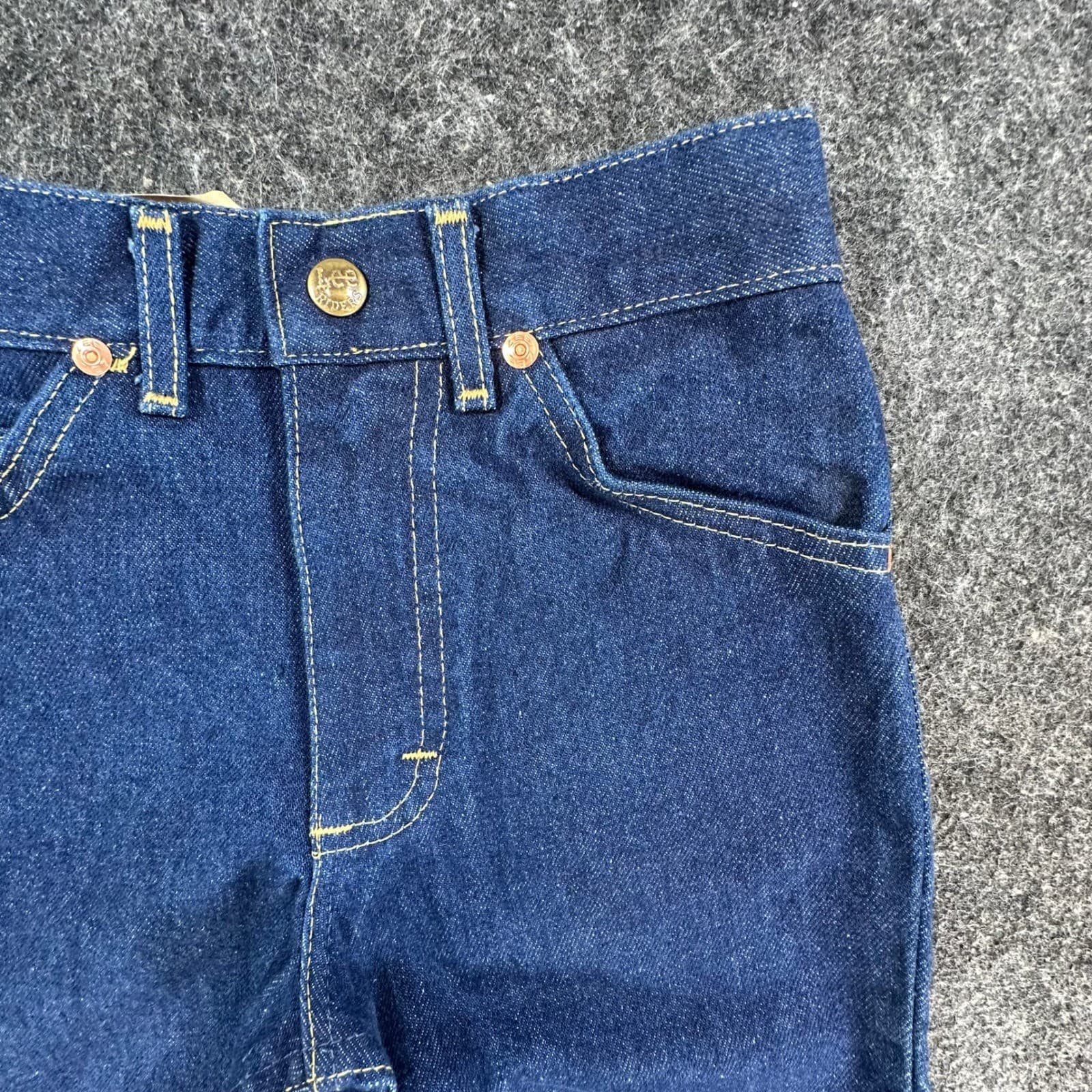 Lee Straight Leg Jeans Boys Size 6 Blue Cotton Vintage 80s NOS Genuine Riders - Thumbnail 10