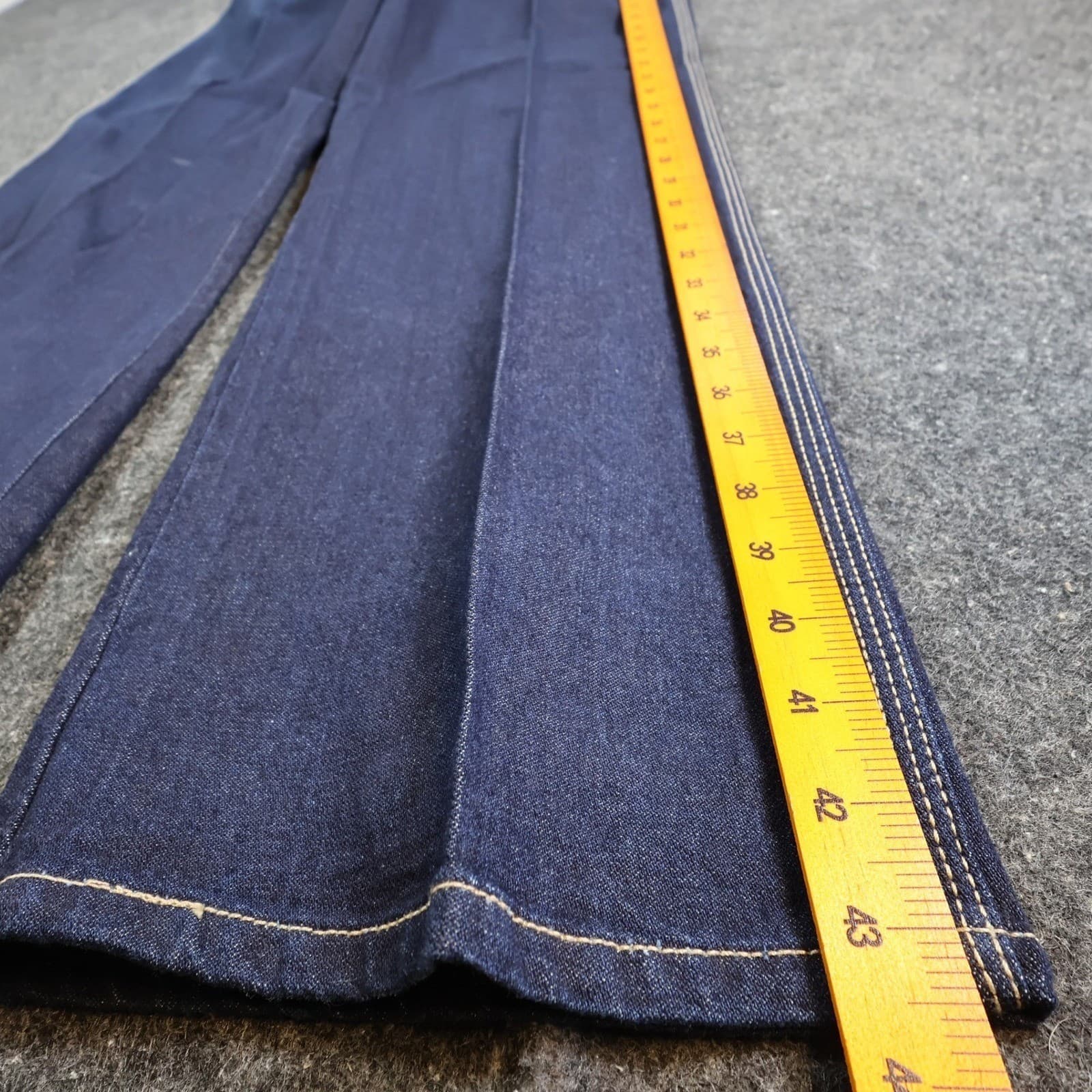 Rigolletto Jeans Mens 33x33 Blue Cotton Straight Vintage 70s 80s New Old Stock - Thumbnail 3