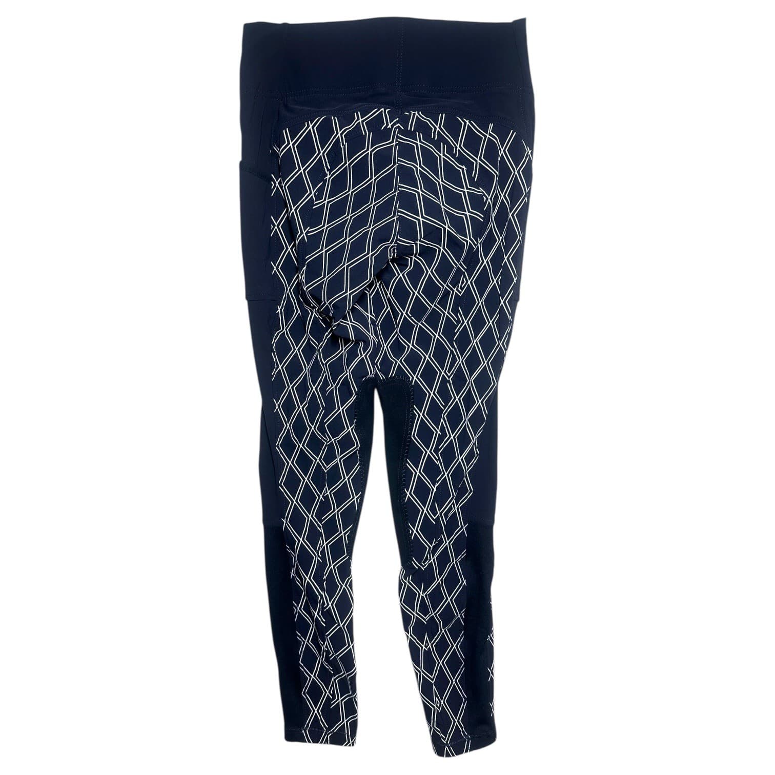 Horze Women's Navy Diamond Print Riding Breeches Pockets Size 24 - Thumbnail 3