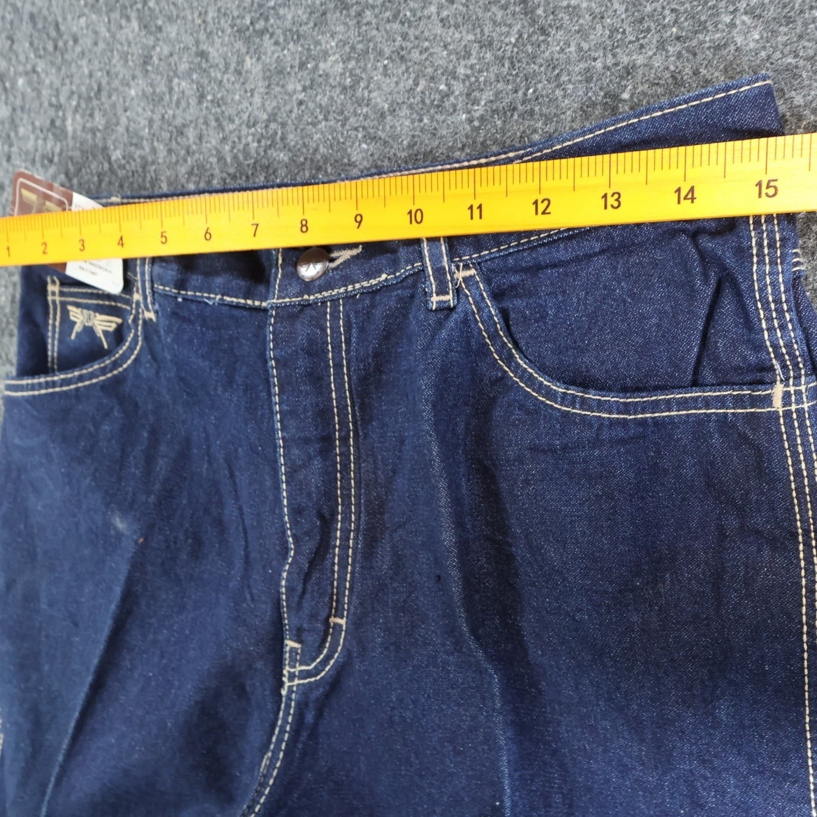 Rigolletto Jeans Mens 33x33 Blue Cotton Straight Vintage 70s 80s New Old Stock - Thumbnail 5
