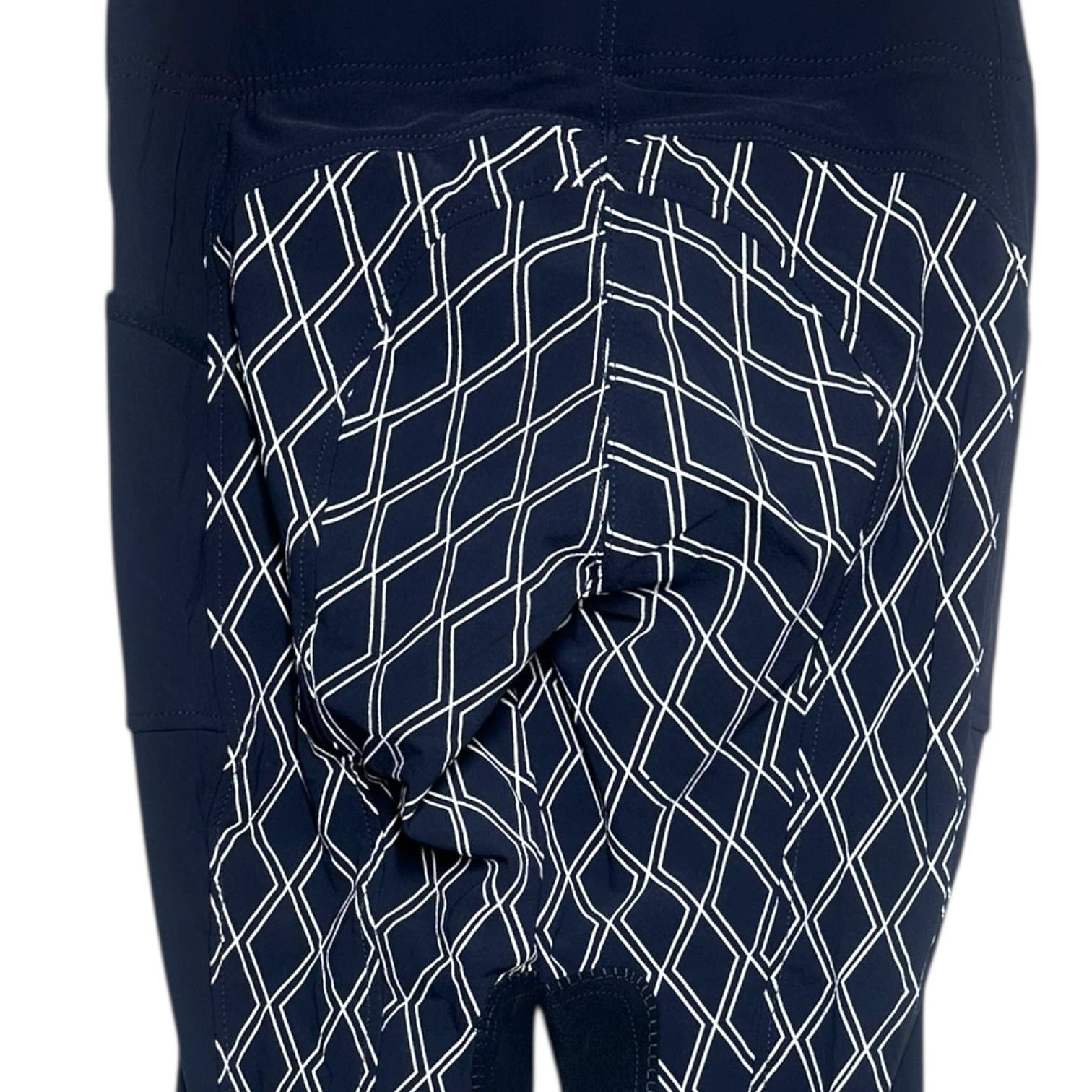 Horze Women's Navy Diamond Print Riding Breeches Pockets Size 24 - Thumbnail 4
