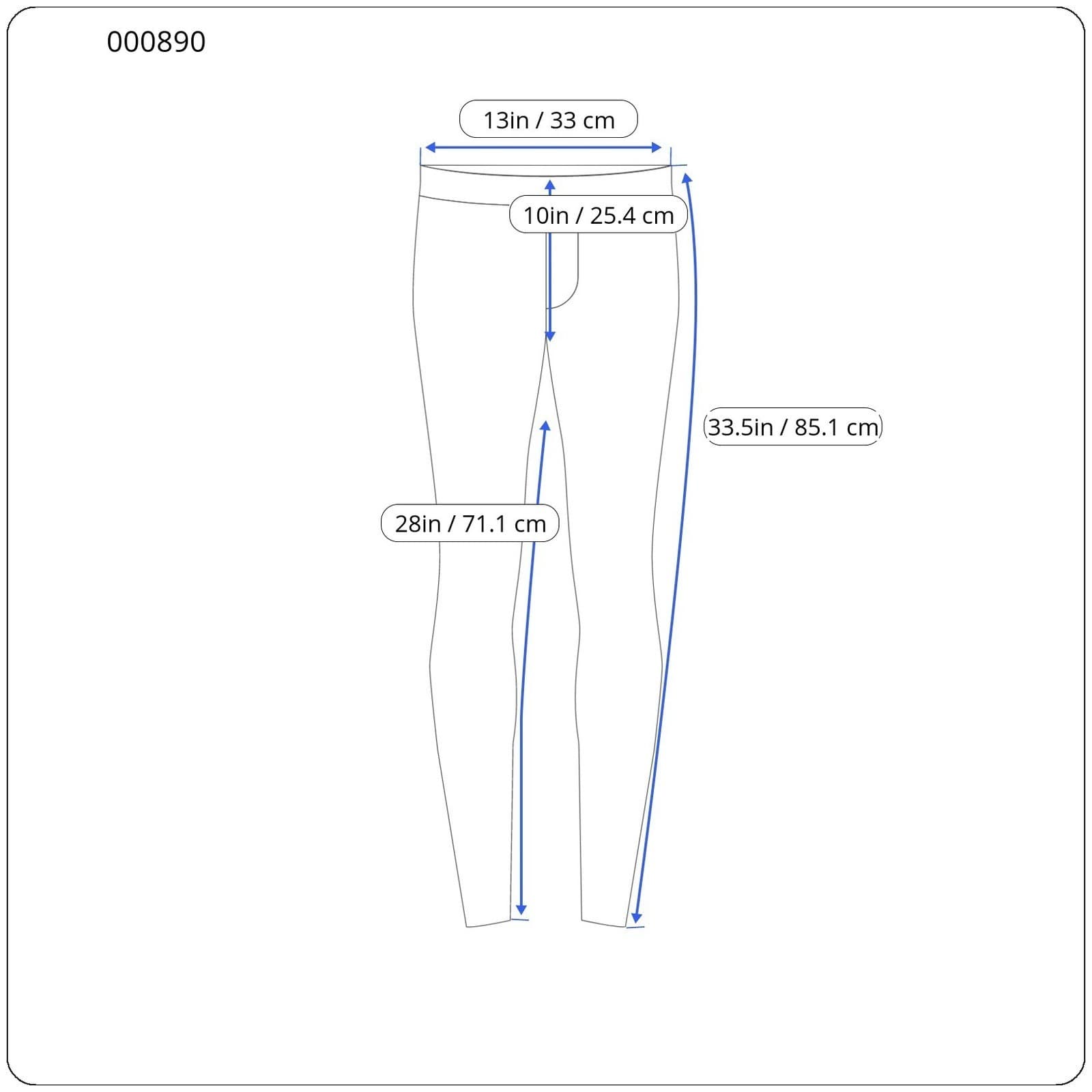 Horze Women's Navy Diamond Print Riding Breeches Pockets Size 24 - Thumbnail 7
