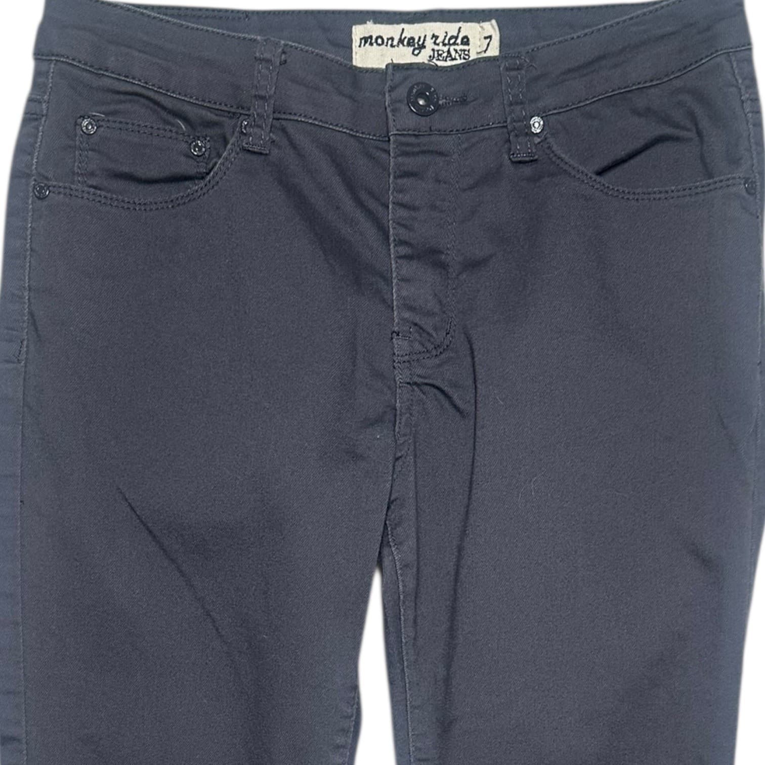 Monkey Ride Jeans Women's Size 7 Gray Distressed Bootcut Pants - Thumbnail 3