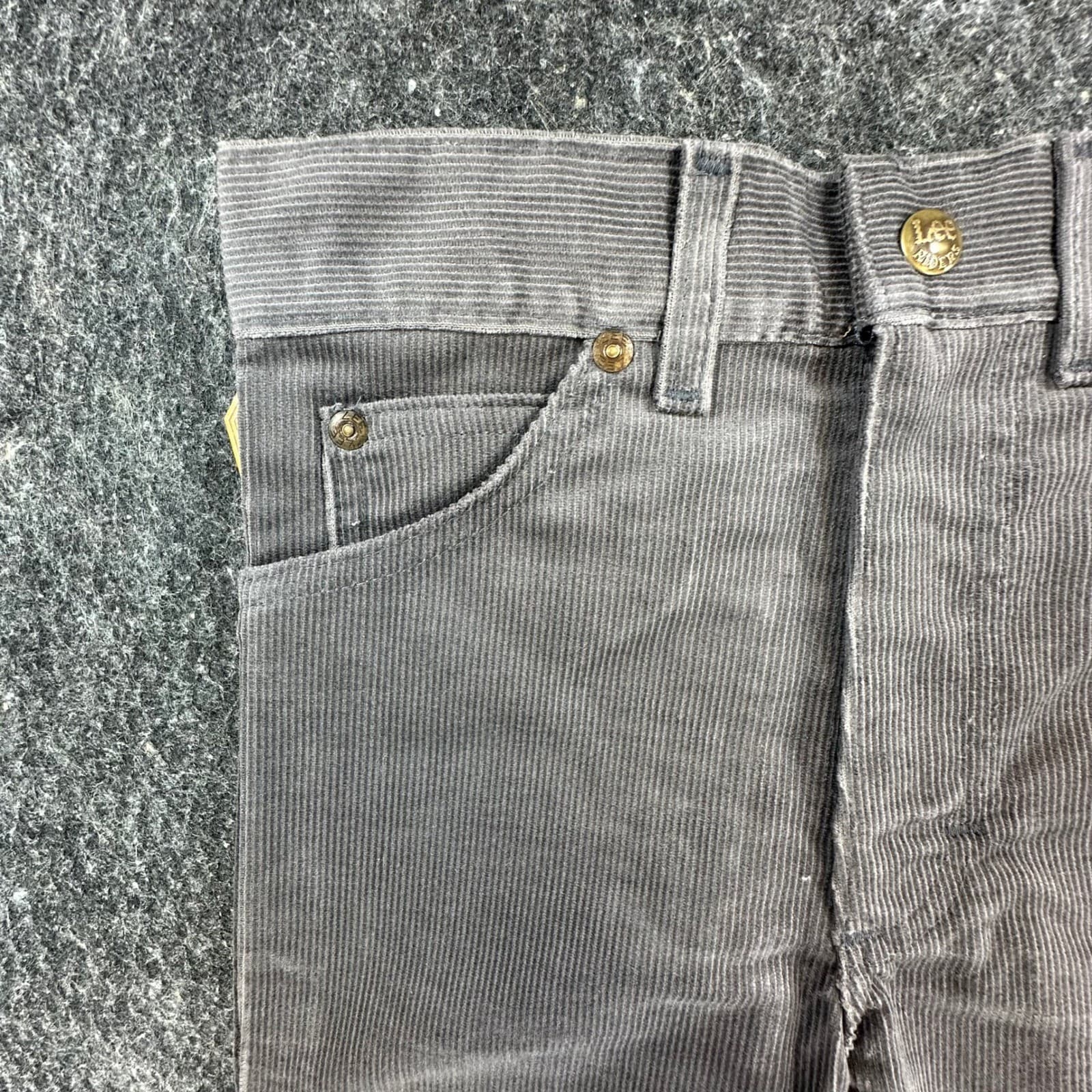 Lee Corduroy Pants Boys 10 Slim Gray Cotton Blend Straight Leg Vintage 70s 80s - Thumbnail 11