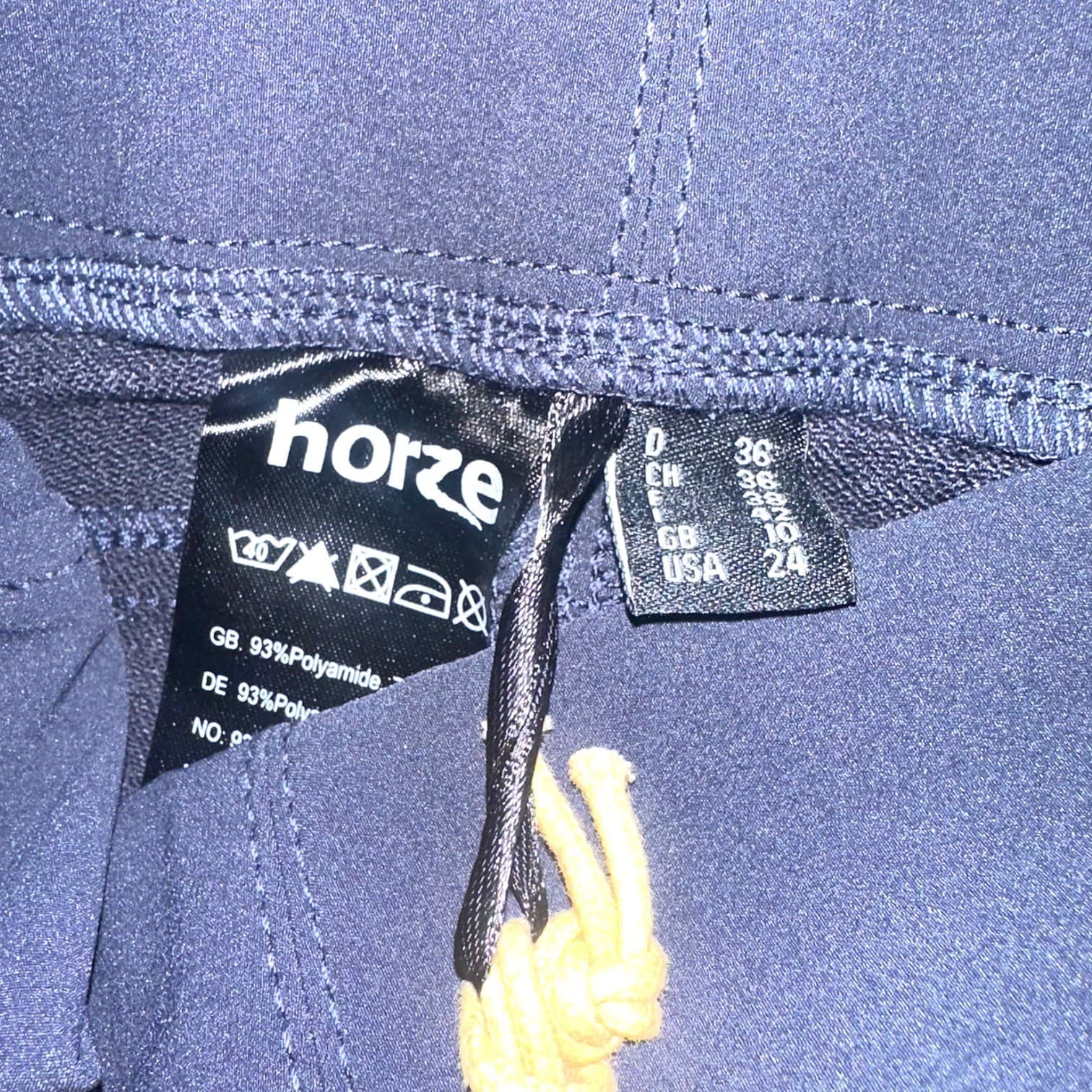 Horze Women's Navy Diamond Print Riding Breeches Pockets Size 24 - Thumbnail 5