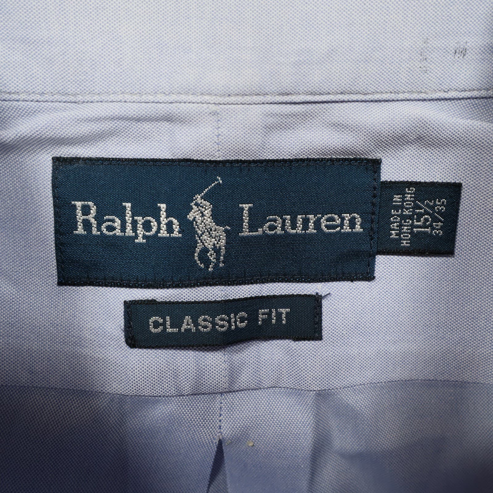 Ralph Lauren Button Down Mens 15.5 34/35 Light Blue Cotton Classic Fit Oxford - Thumbnail 7