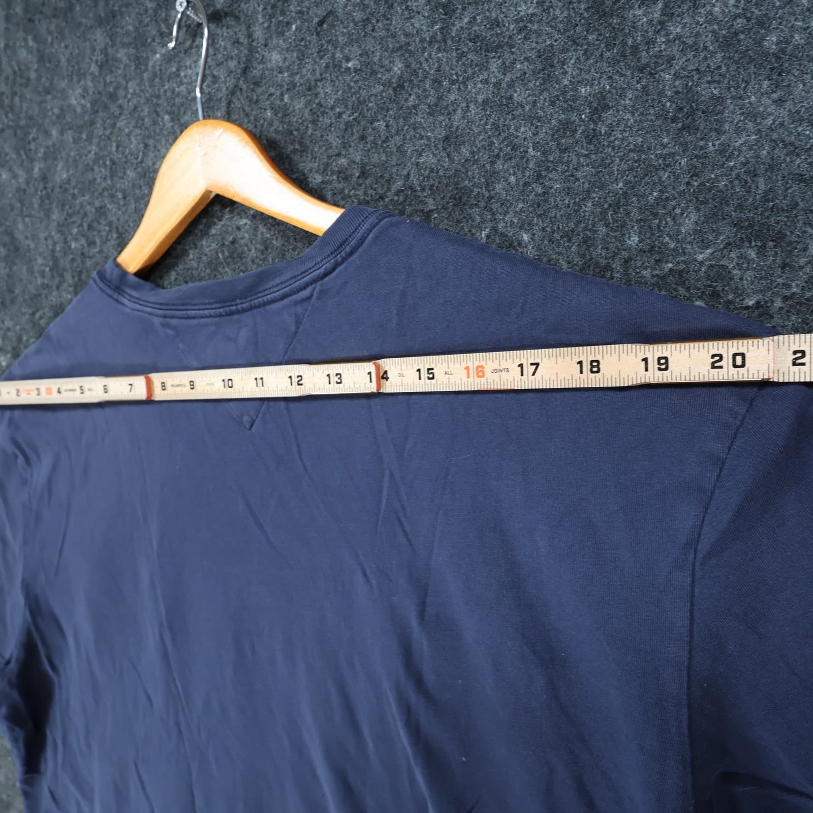 Tommy Hilfiger T-Shirt Mens Large Navy Blue Cotton Regular Fit Logo Graphic Tee - Thumbnail 6