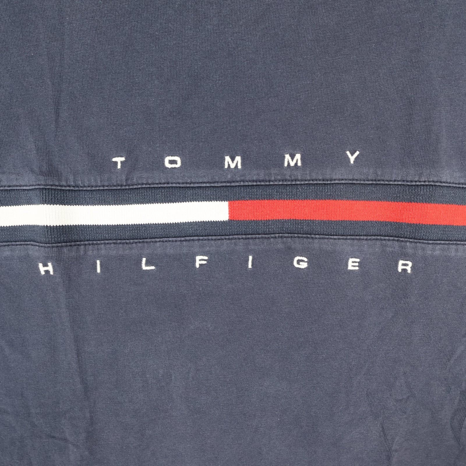 Tommy Hilfiger T-Shirt Mens Large Navy Blue Cotton Regular Fit Logo Graphic Tee - Thumbnail 8