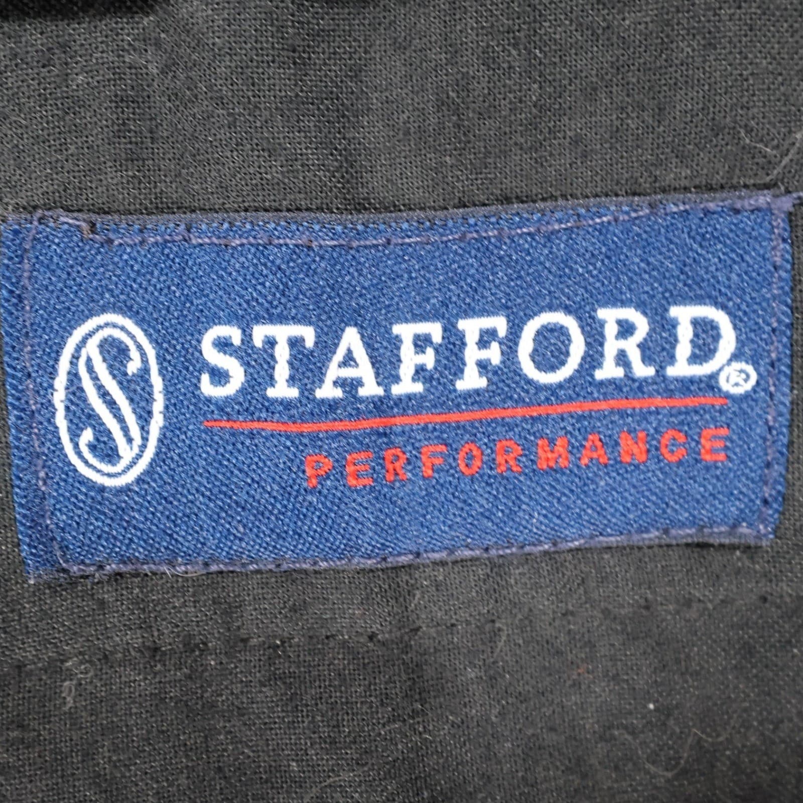 Stafford Dress Pants Mens 34x32 Gray Worsted Wool Blend Pleated Cuffed Slacks - Thumbnail 8