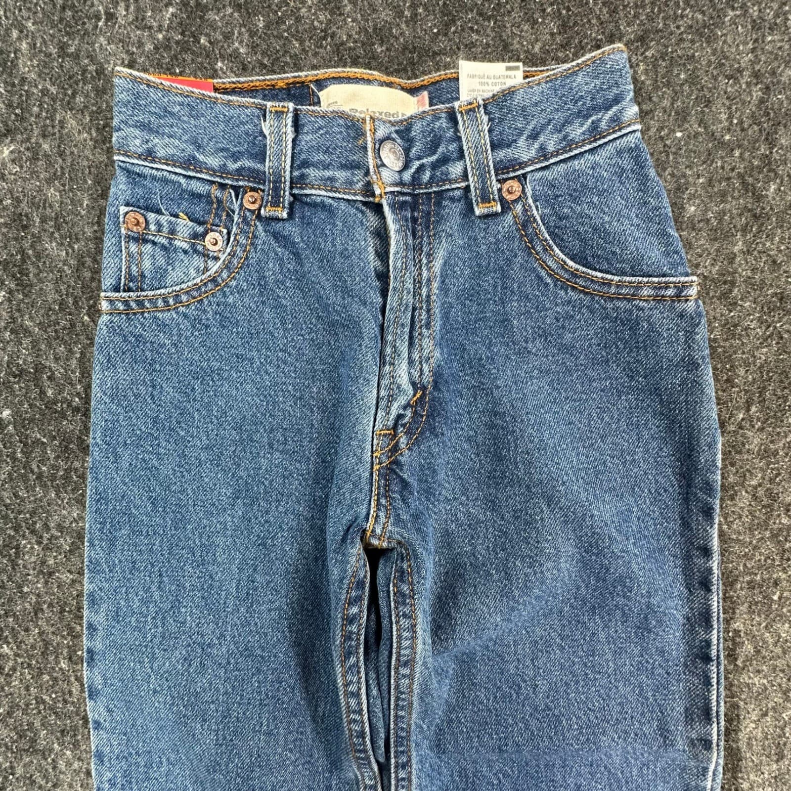 Levi's 550 Relaxed Fit Jeans Boys 7X Slim Medium Wash Cotton Denim New Old Stock - Thumbnail 12