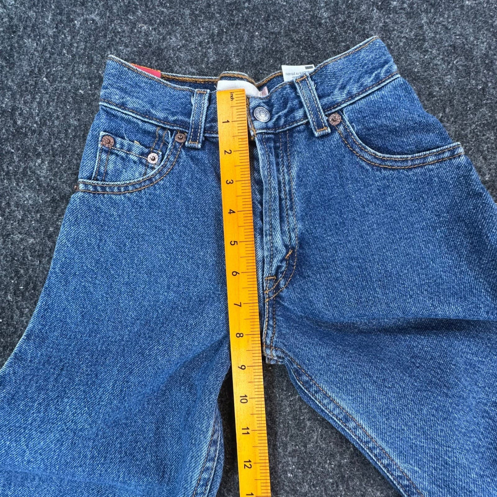 Levi's 550 Relaxed Fit Jeans Boys 7X Slim Medium Wash Cotton Denim New Old Stock - Thumbnail 5