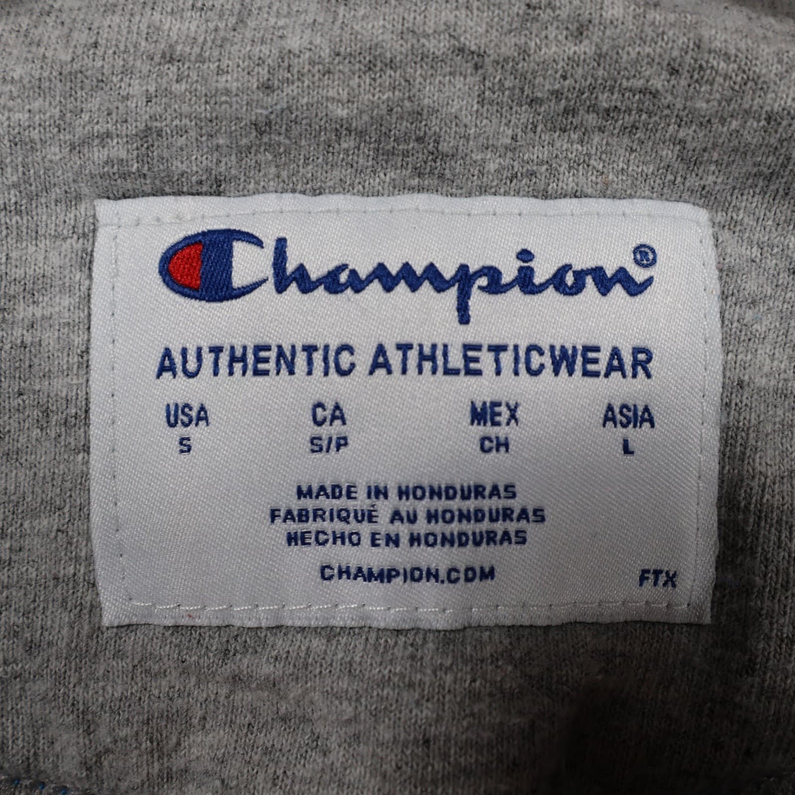Champion Sweatshirt Mens S Blue Cotton Blend Regular Fit Script Logo Crewneck - Thumbnail 7