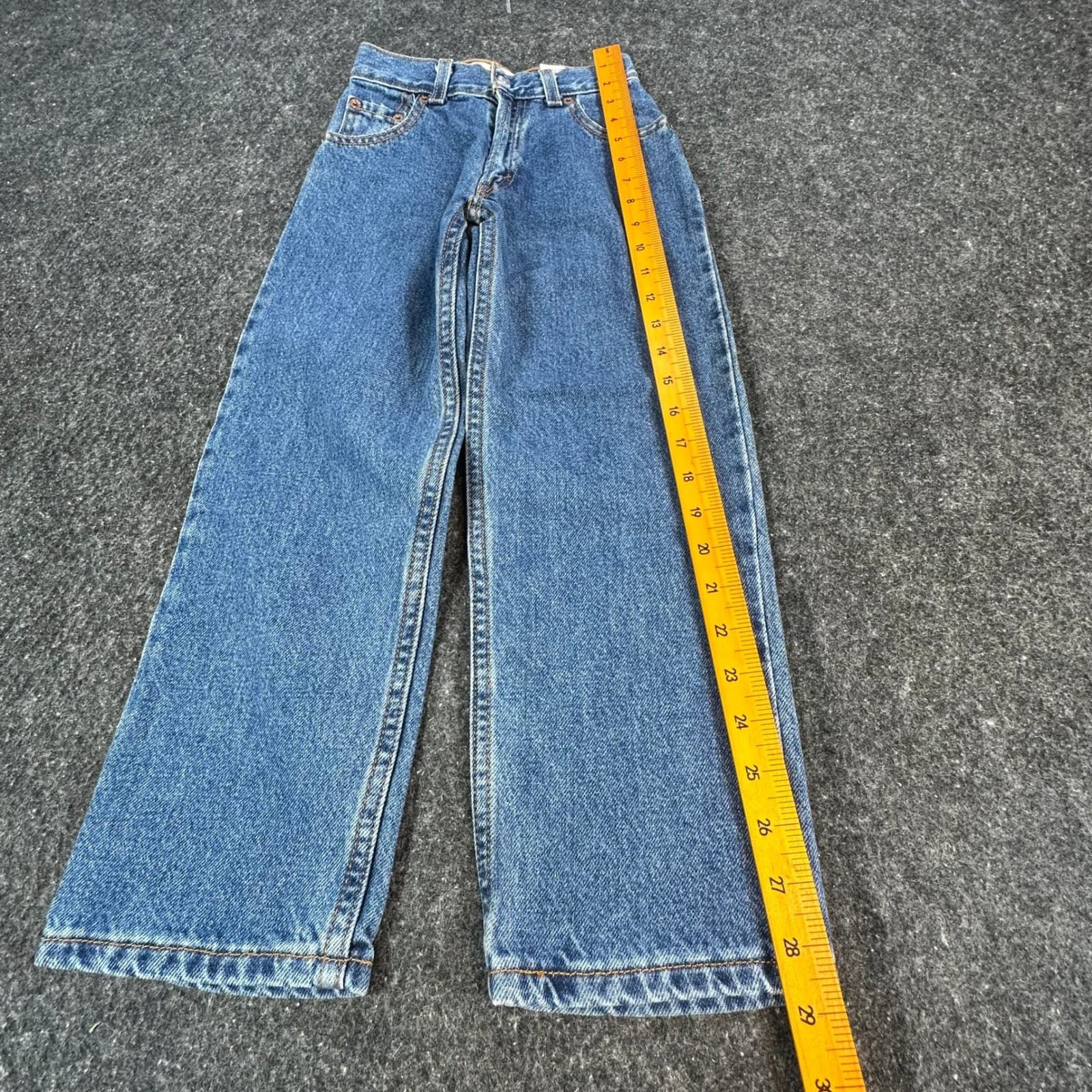 Levi's 550 Relaxed Fit Jeans Boys 7X Slim Medium Wash Cotton Denim New Old Stock - Thumbnail 3