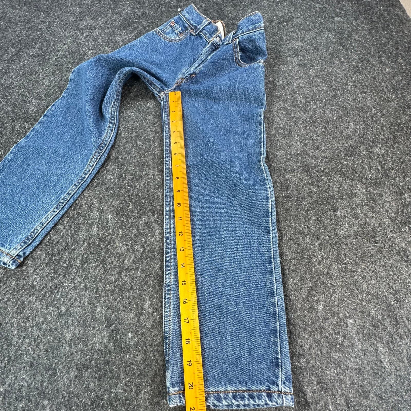 Levi's 550 Relaxed Fit Jeans Boys 7X Slim Medium Wash Cotton Denim New Old Stock - Thumbnail 4