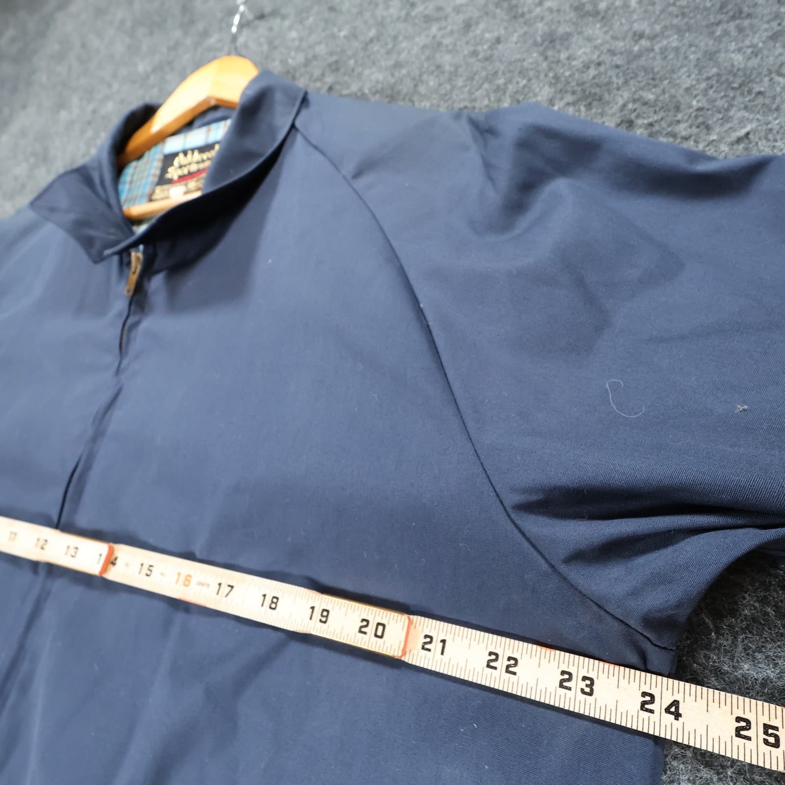 Oakbrook Sportswear Harrington Jacket Mens 46 Long Navy Blue Perma-Prest Vintage - Thumbnail 4