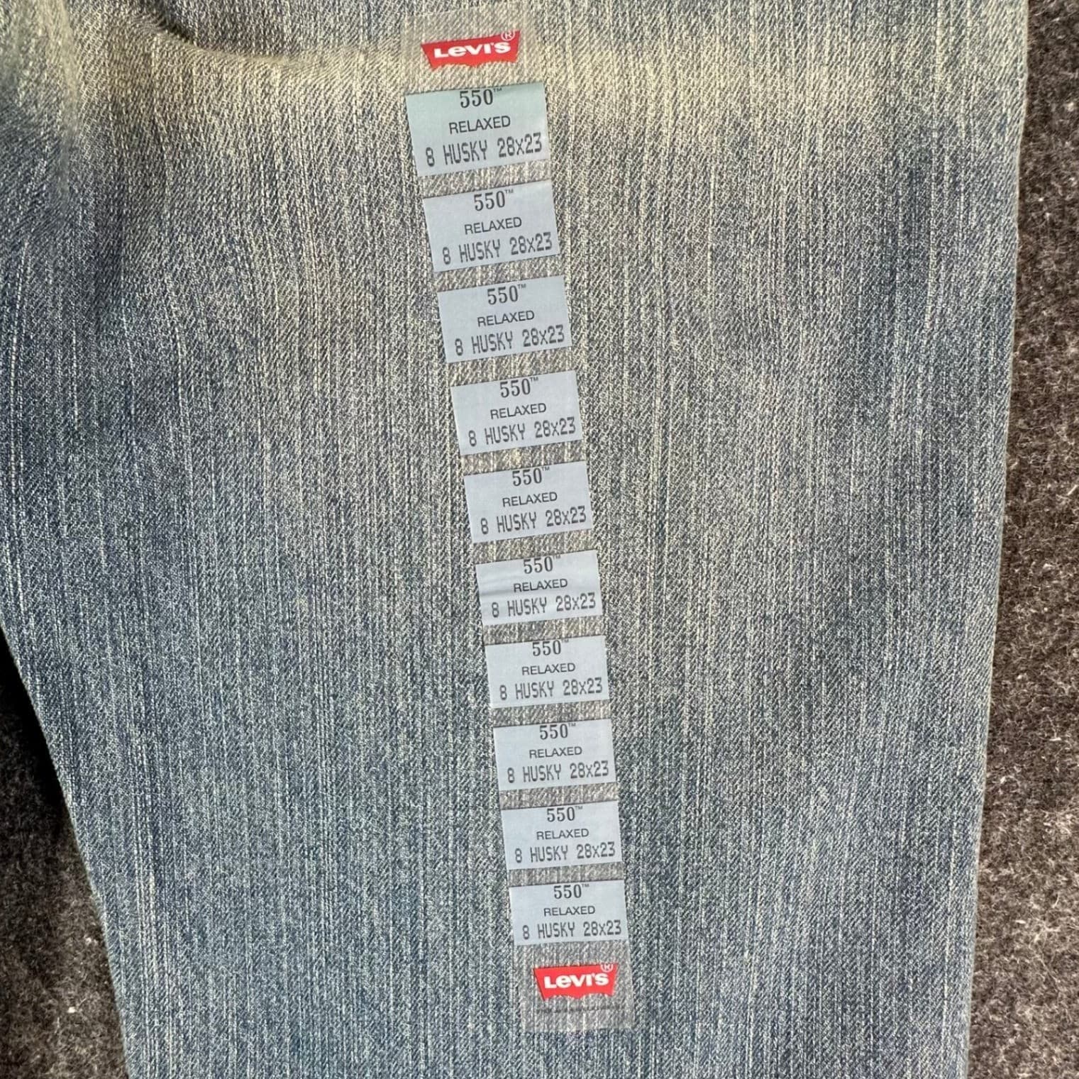 Levi's 550 Relaxed Jeans Boys 8 Husky Blue Cotton Tapered New Old Stock - Thumbnail 13