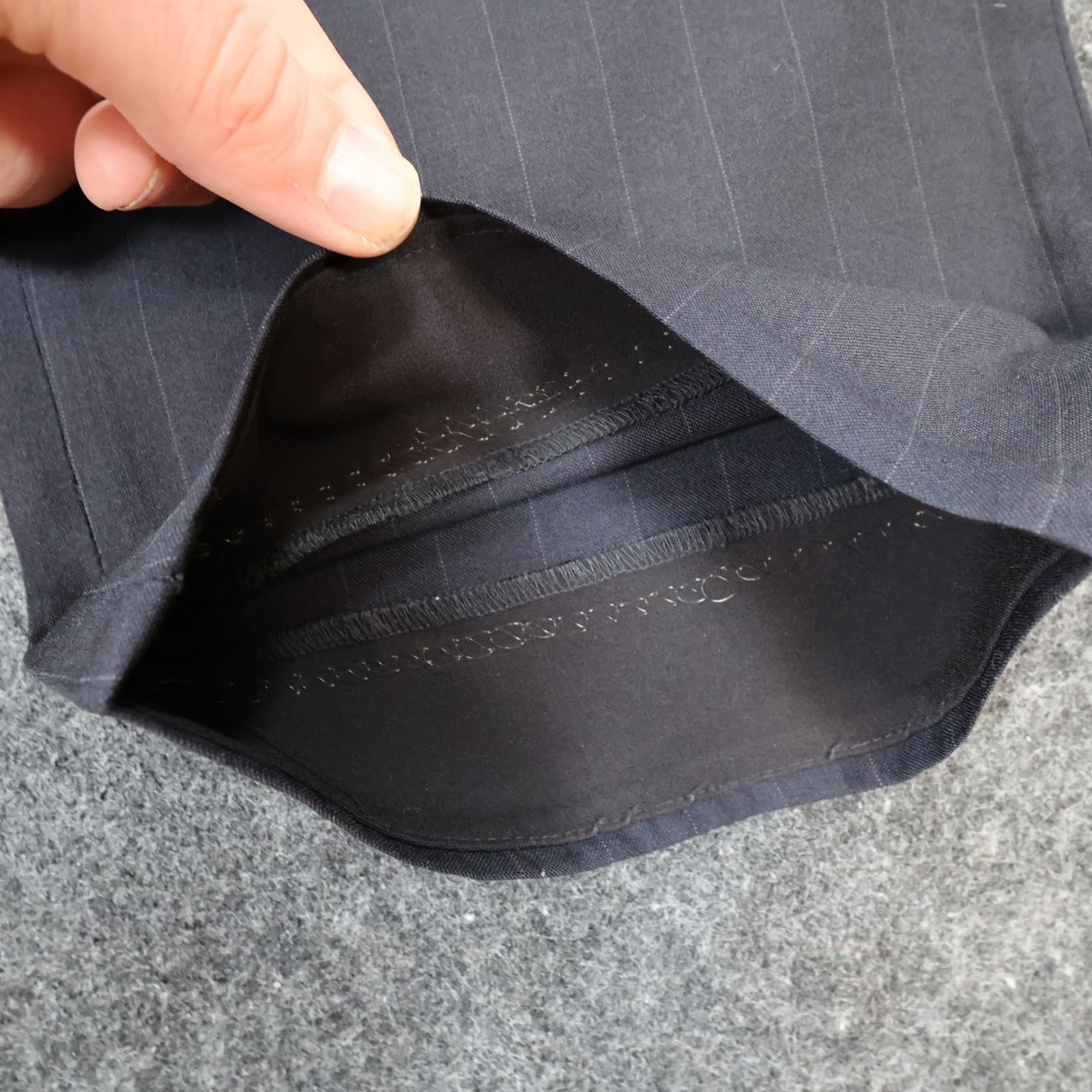 Jos. A. Bank Dress Pants Mens 34x27 Gray Wool Pinstripe Straight Trousers - Thumbnail 14