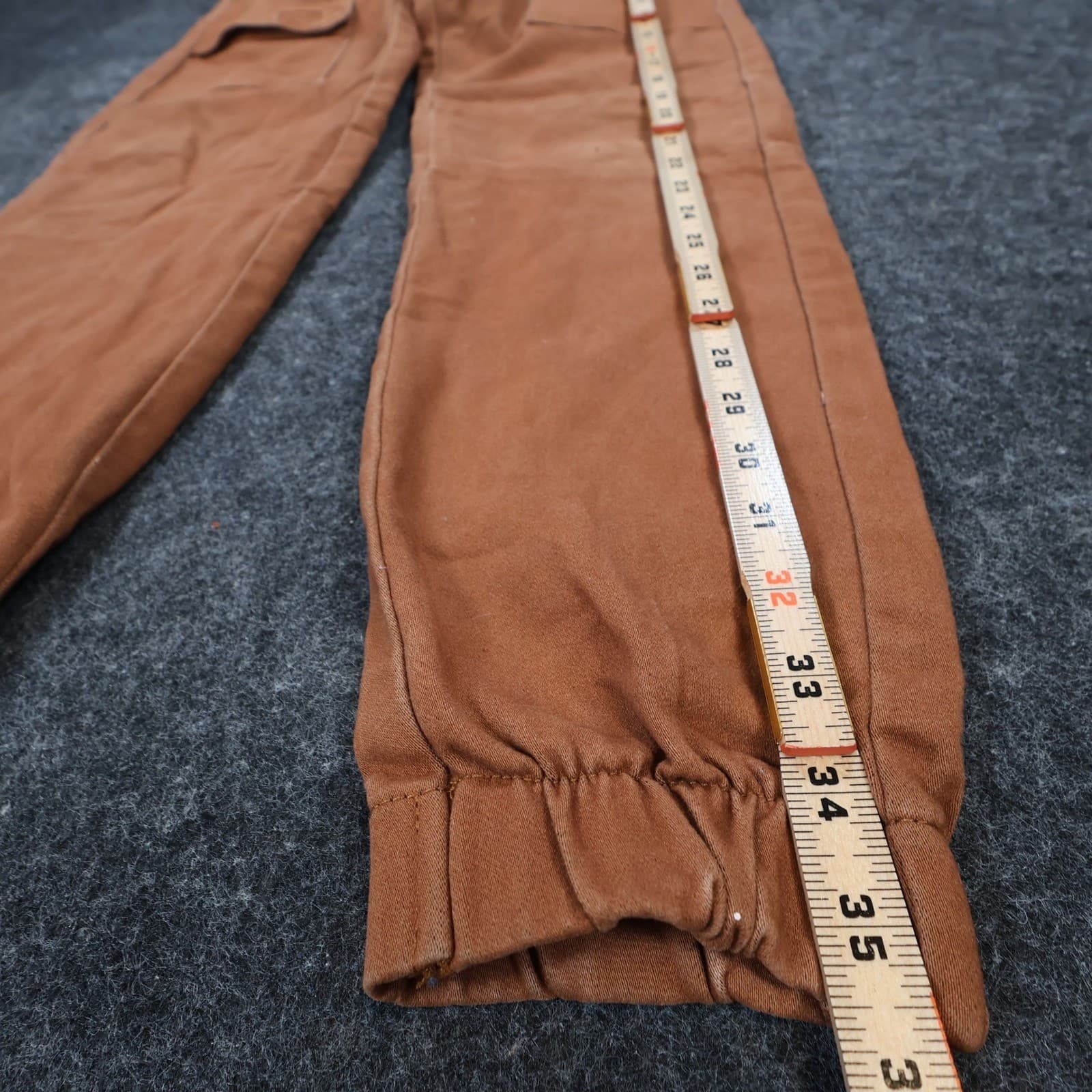 Rocawear Cargo Jogger Pants Boys L 14/16 Brown Cotton Stretch Utility Streetwear - Thumbnail 3
