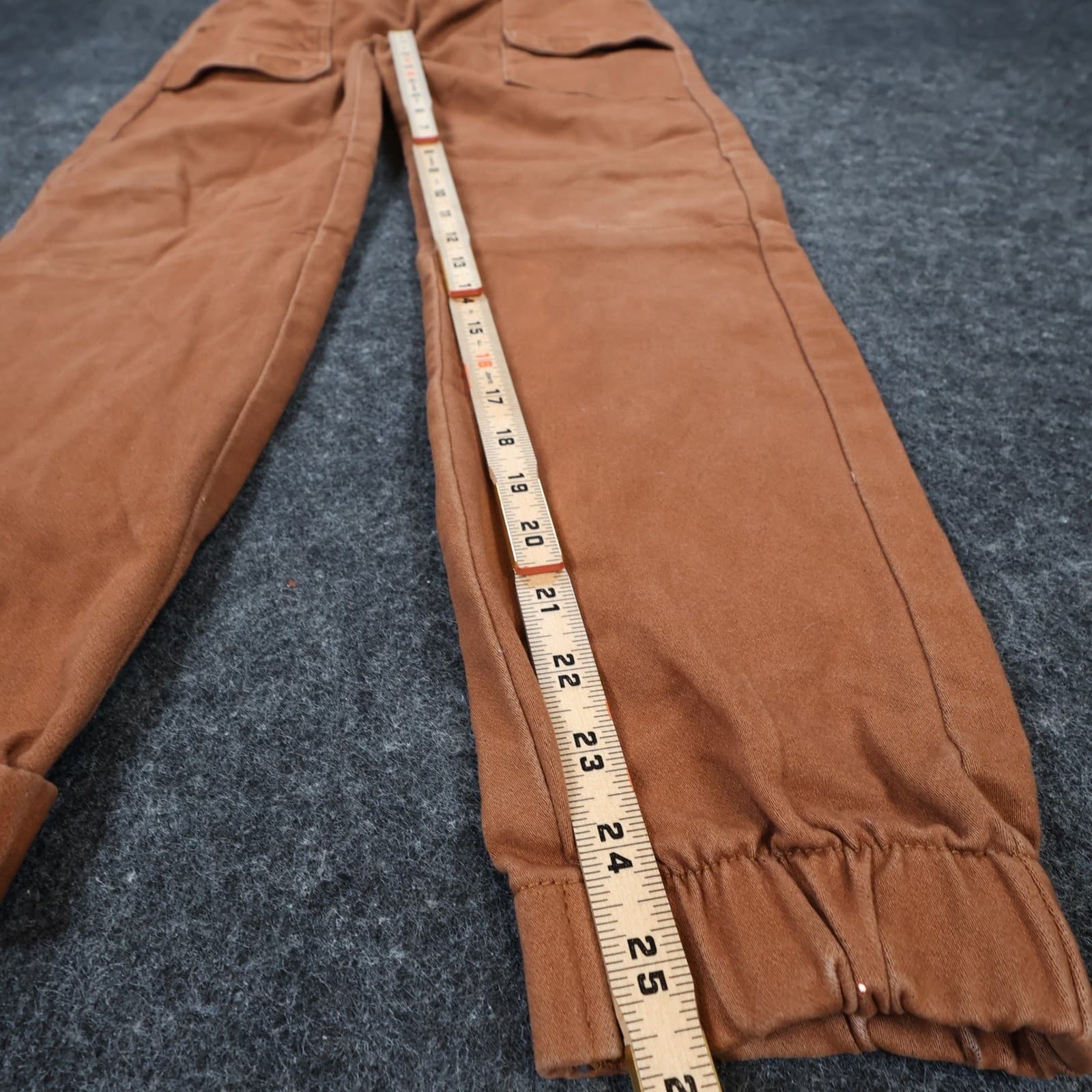 Rocawear Cargo Jogger Pants Boys L 14/16 Brown Cotton Stretch Utility Streetwear - Thumbnail 4