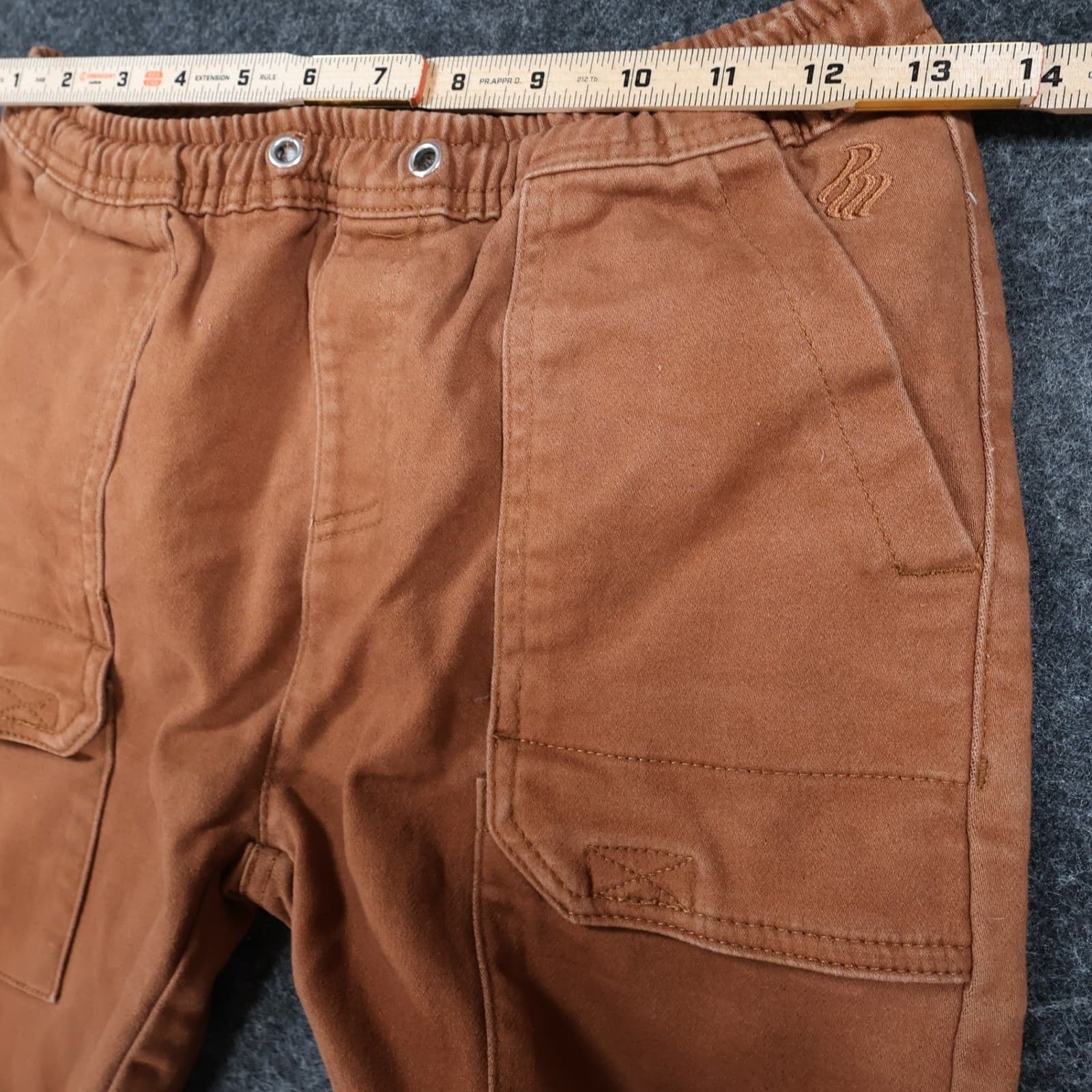 Rocawear Cargo Jogger Pants Boys L 14/16 Brown Cotton Stretch Utility Streetwear - Thumbnail 6