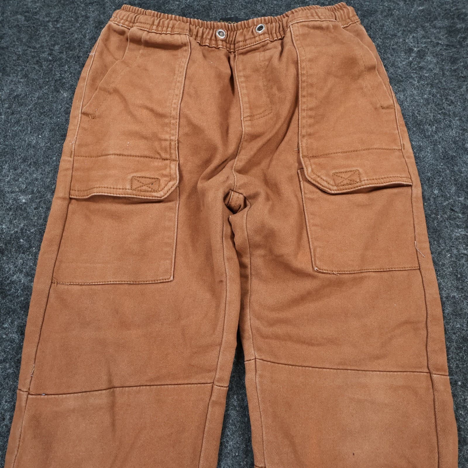 Rocawear Cargo Jogger Pants Boys L 14/16 Brown Cotton Stretch Utility Streetwear - Thumbnail 8