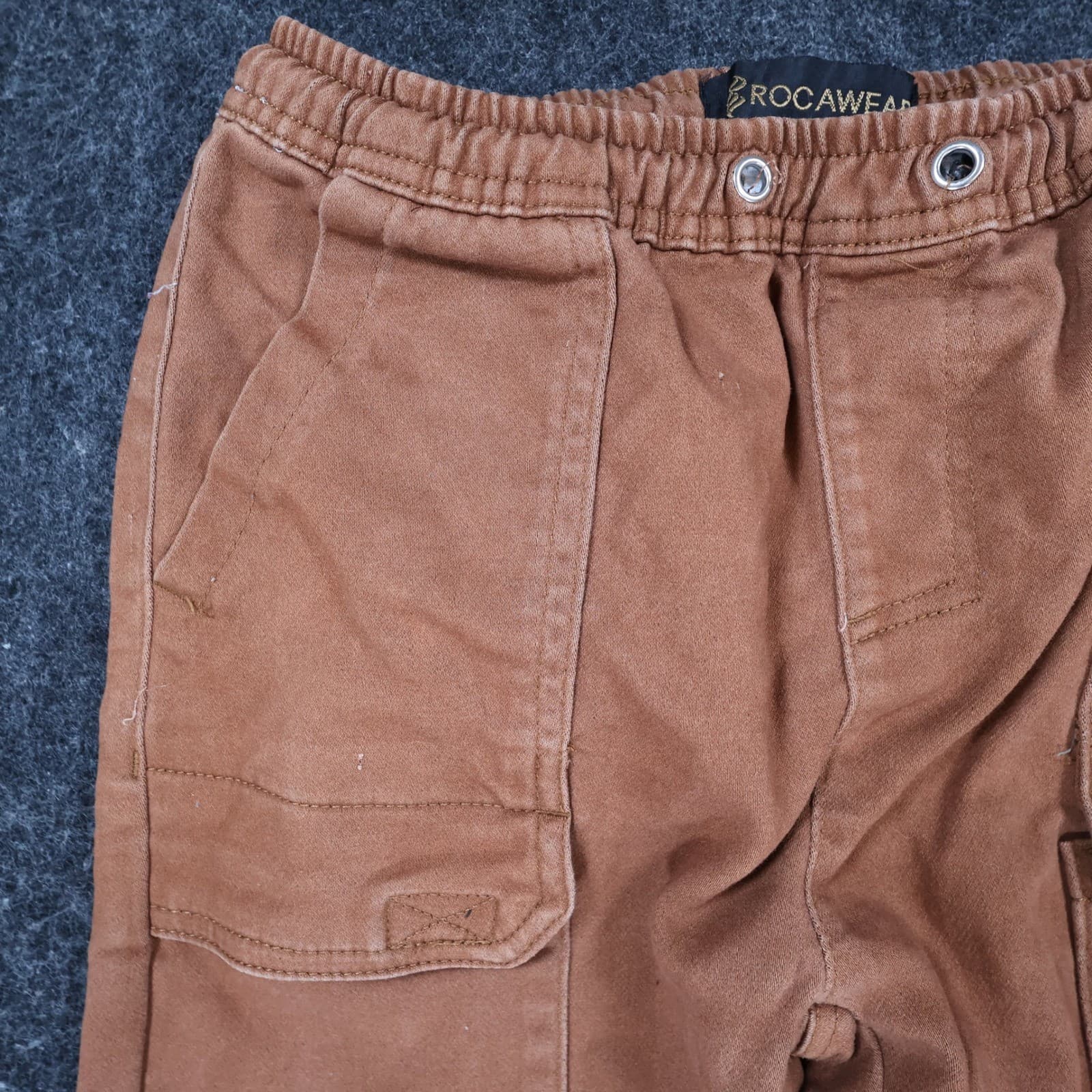 Rocawear Cargo Jogger Pants Boys L 14/16 Brown Cotton Stretch Utility Streetwear - Thumbnail 10