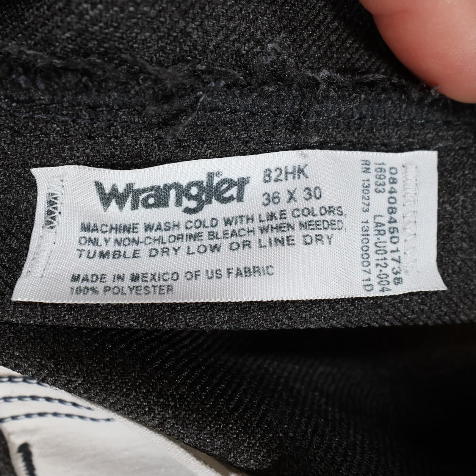 Wrangler Wrancher Dress Jeans Mens 36x30 Gray Polyester Regular Western Cowboy - Thumbnail 7