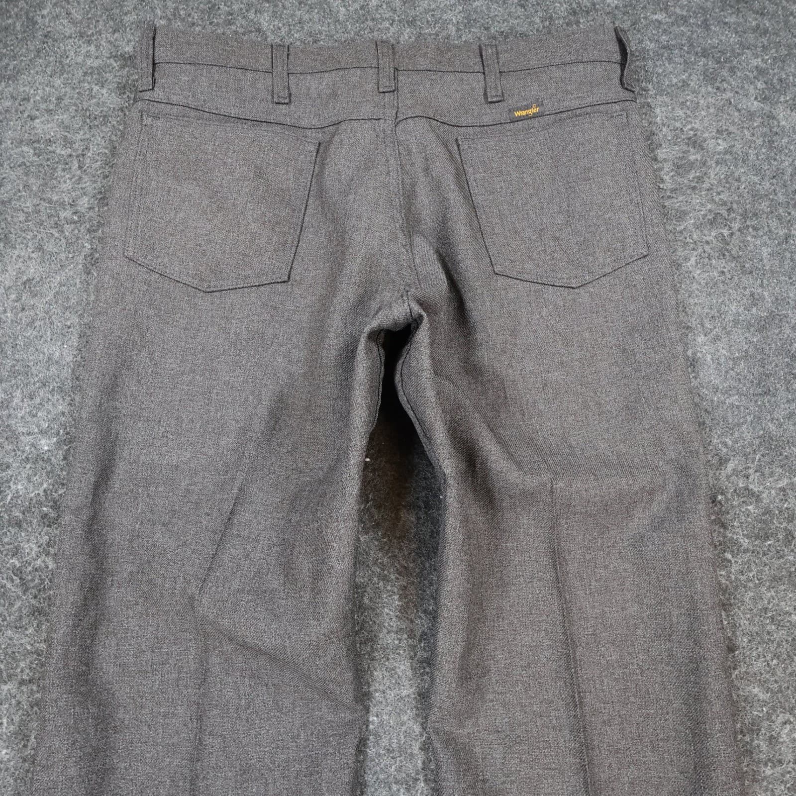 Wrangler Wrancher Dress Jeans Mens 36x30 Gray Polyester Regular Western Cowboy - Thumbnail 9