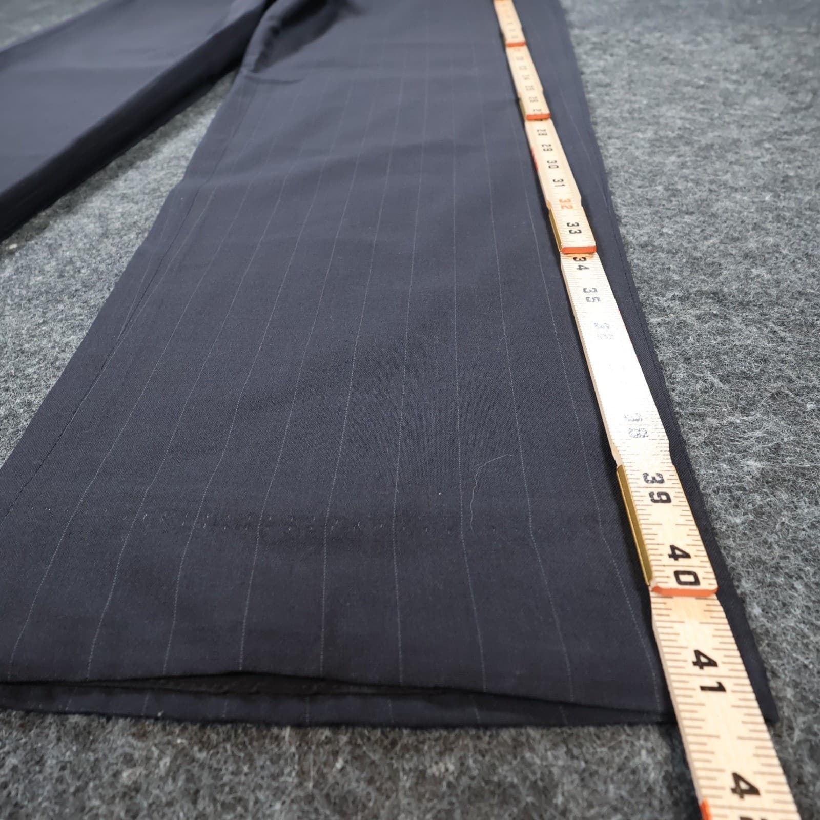 Jos. A. Bank Dress Pants Mens 34x27 Gray Wool Pinstripe Straight Trousers - Thumbnail 3