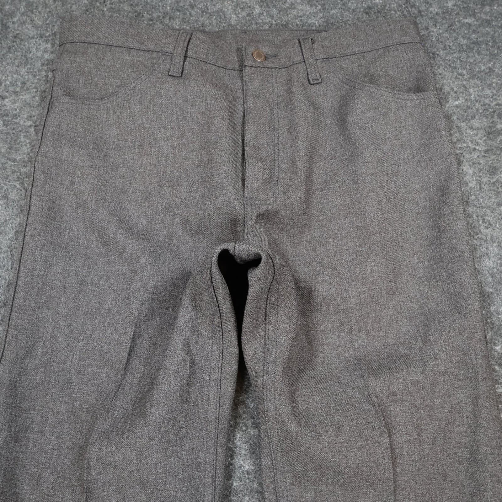 Wrangler Wrancher Dress Jeans Mens 36x30 Gray Polyester Regular Western Cowboy - Thumbnail 8