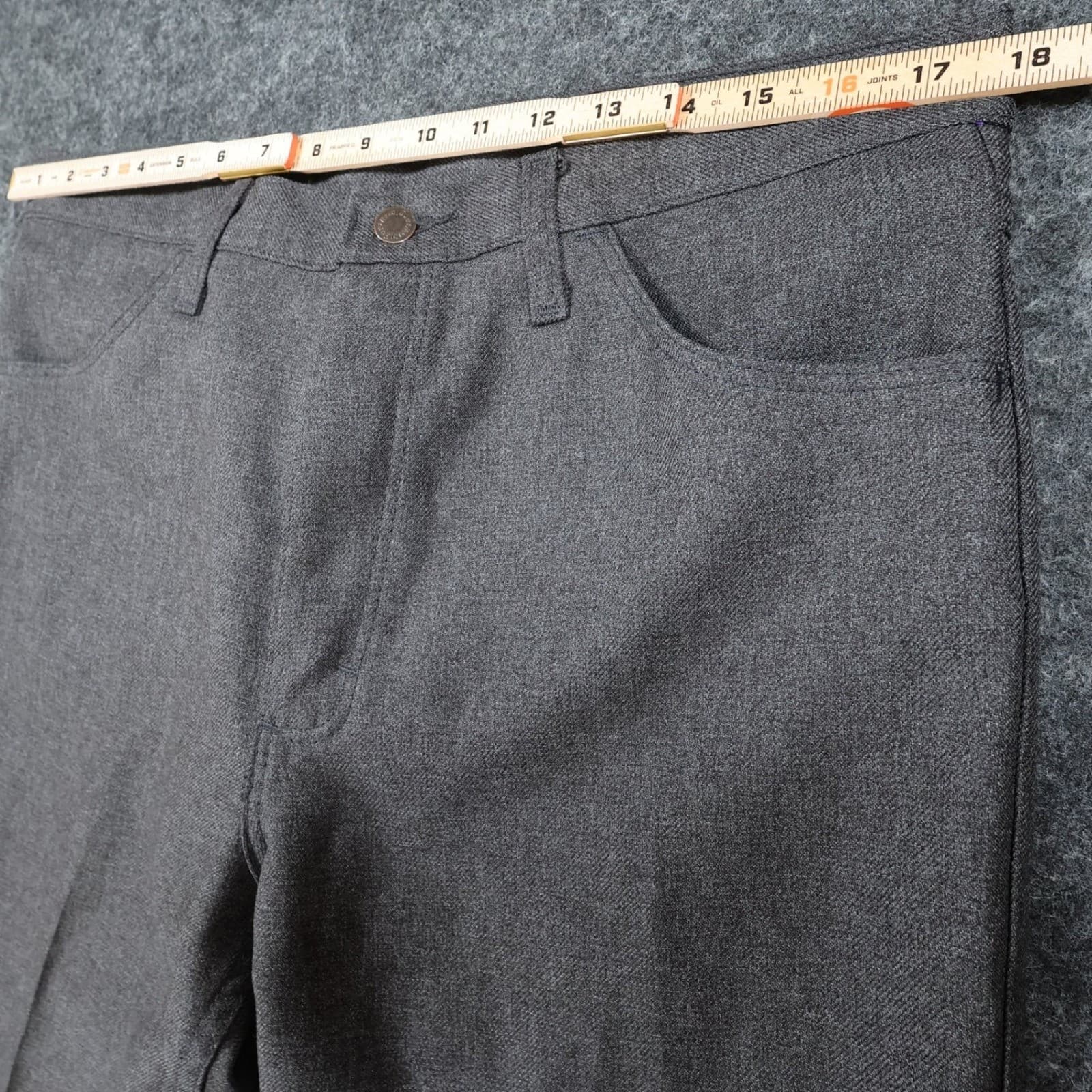 Wrangler Wrancher Dress Jeans Mens 36x30 Gray Polyester Regular Western Cowboy - Thumbnail 6