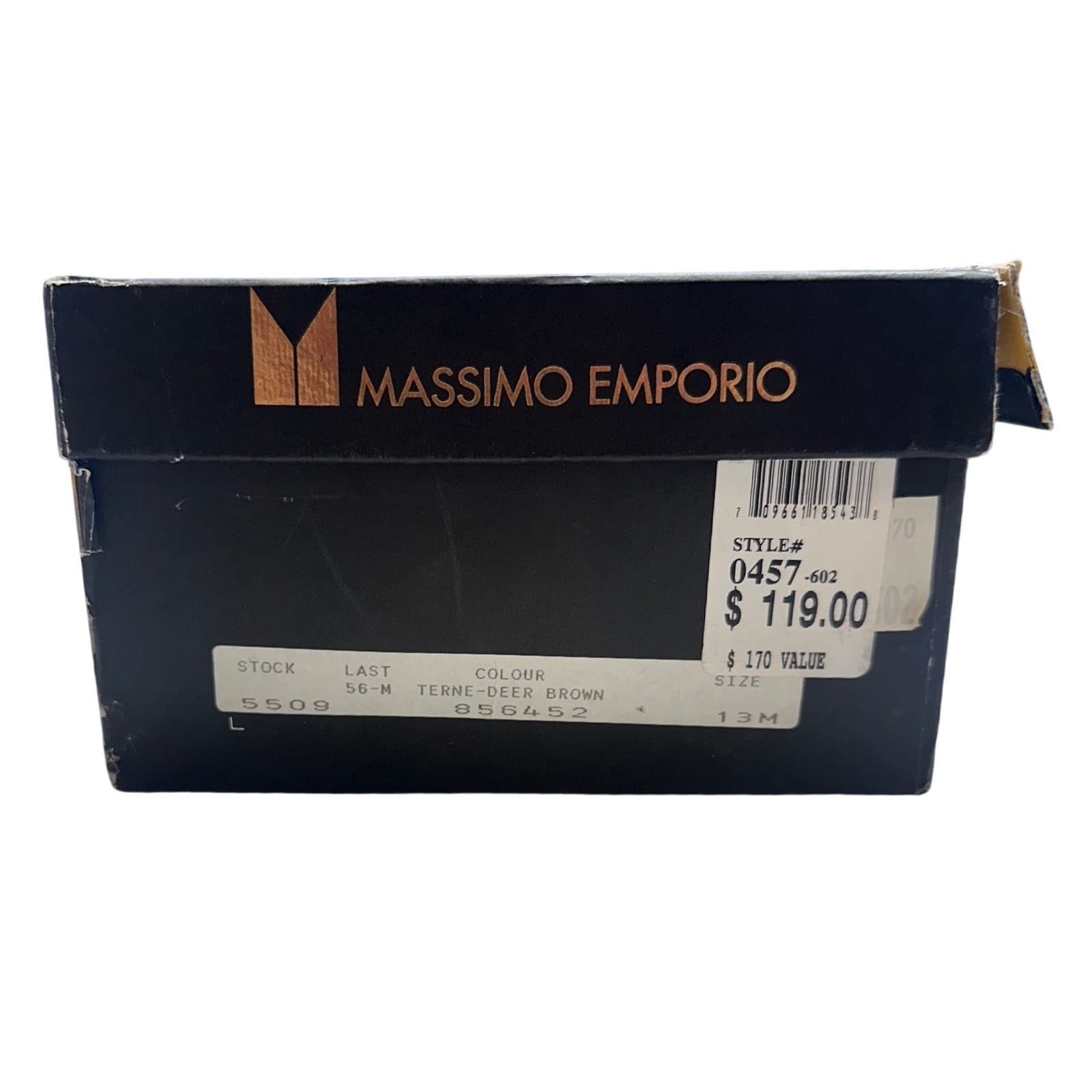 Massimo Emporio Oxford Mens 13 M Brown New Deerskin Leather Cap Toe Dress Shoes - Thumbnail 8