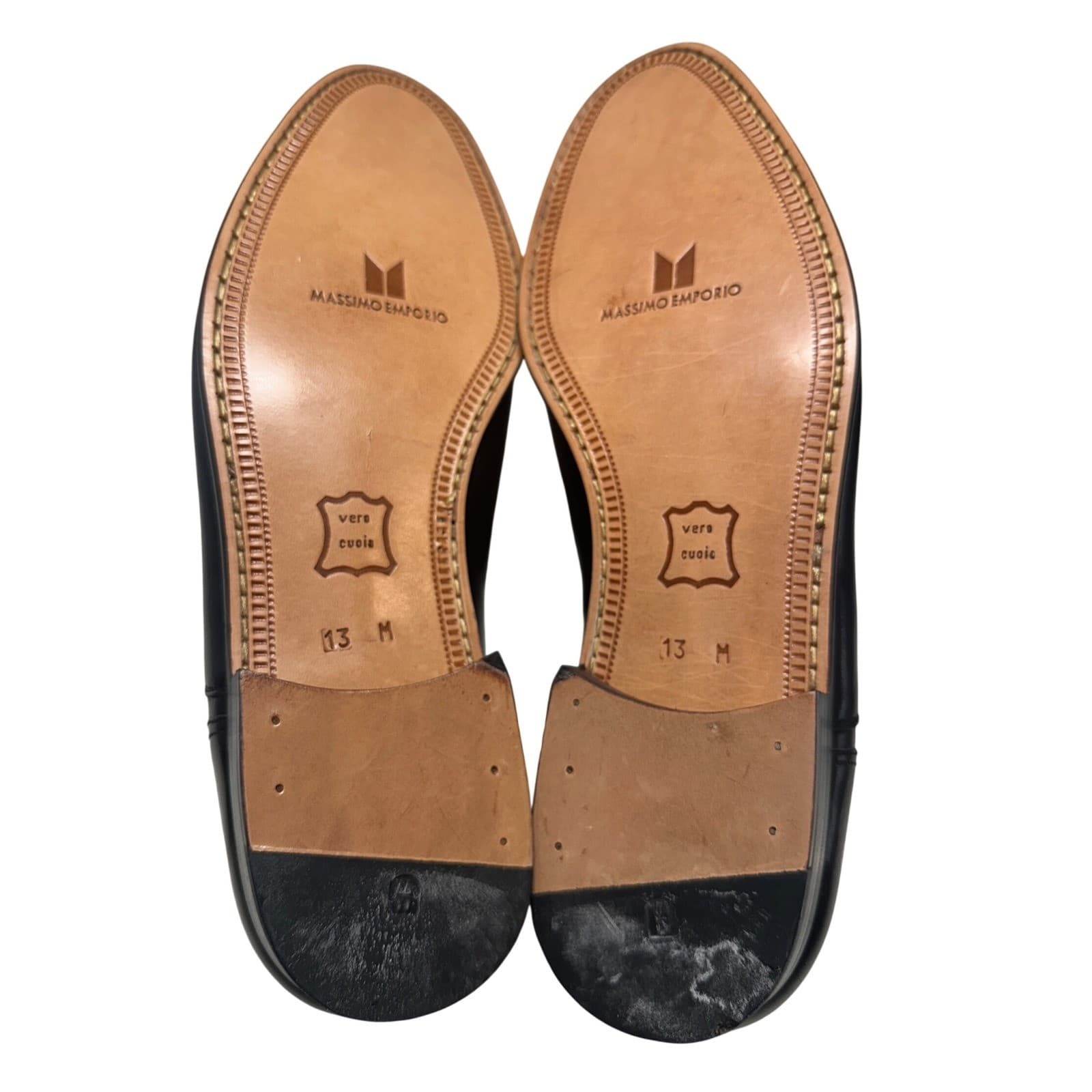 Massimo Emporio Oxford Mens 13 M Brown New Deerskin Leather Cap Toe Dress Shoes - Thumbnail 6