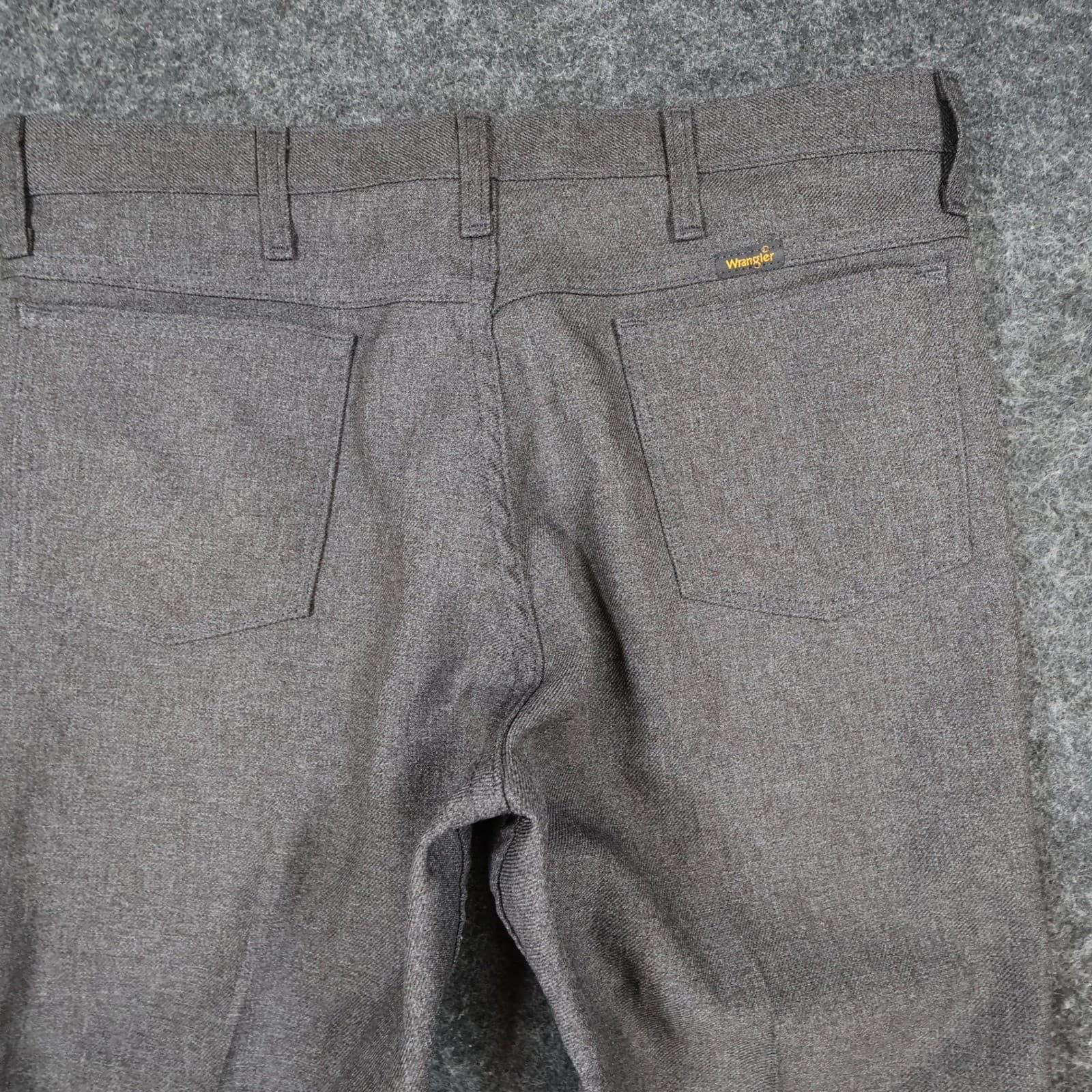 Wrangler Wrancher Dress Jeans Mens 36x30 Gray Polyester Regular Western Cowboy - Thumbnail 11